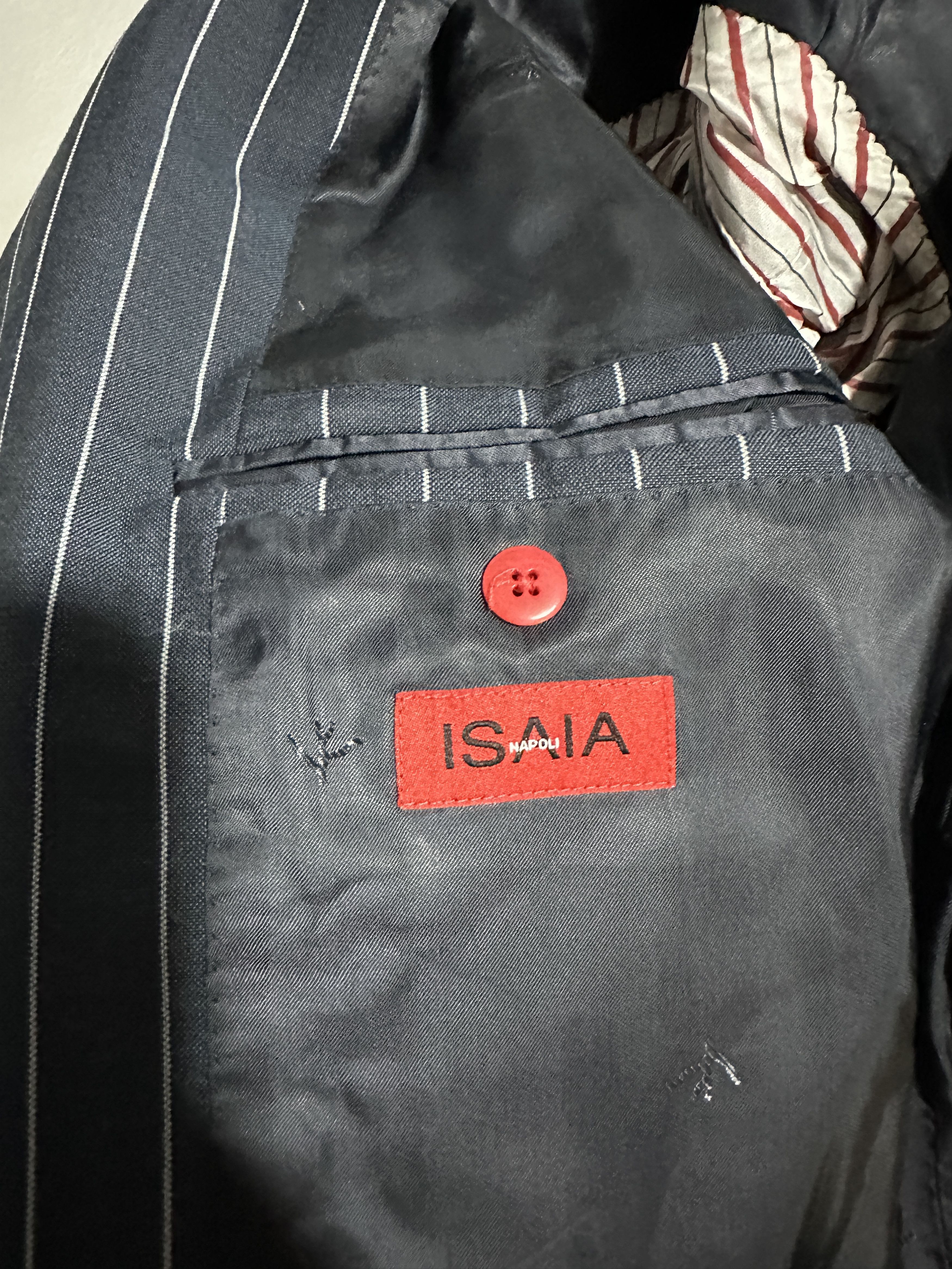 Isaia Isaia Napoli Royal Blazer Suit Formal Striped Jacket Size 52 Size 52R - 16 Thumbnail