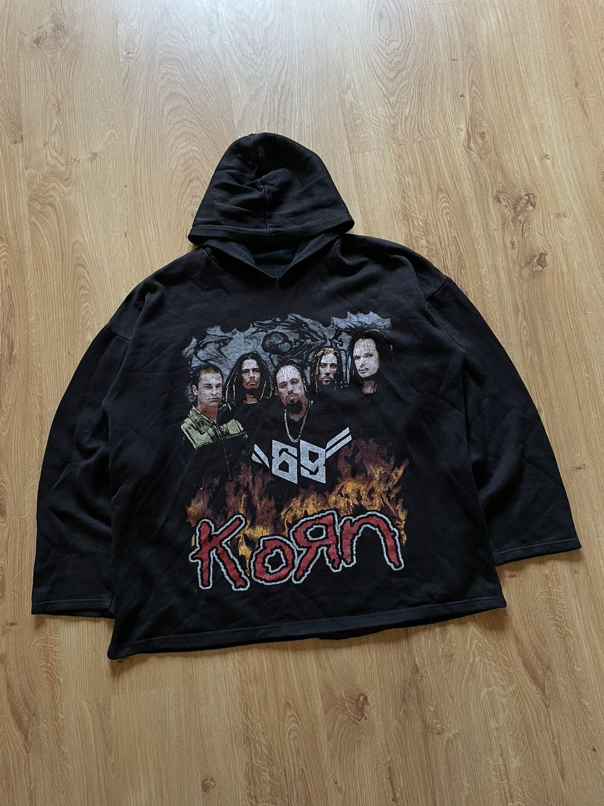 Band Tees × Vintage Vintage 90s Korn Hoodie Sweatshirt Size US M / EU 48-50 / 2 - 1 Thumbnail