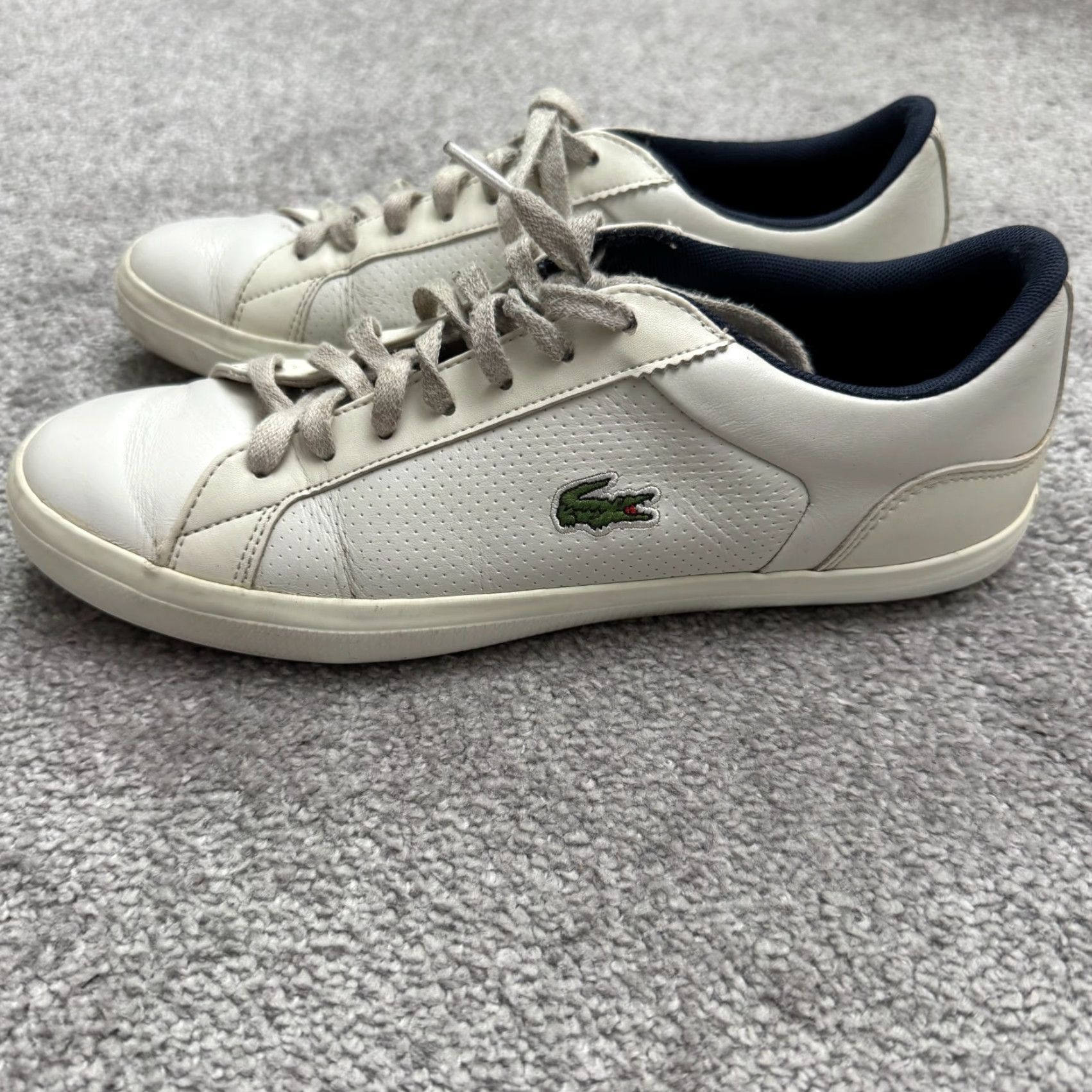 Lacoste Lacoste Lerond 8 Low Top Leather Sneakers Shoes Men 8 White Solid Casual Lace Up Size US M / EU 48-50 / 2 - 4 Thumbnail