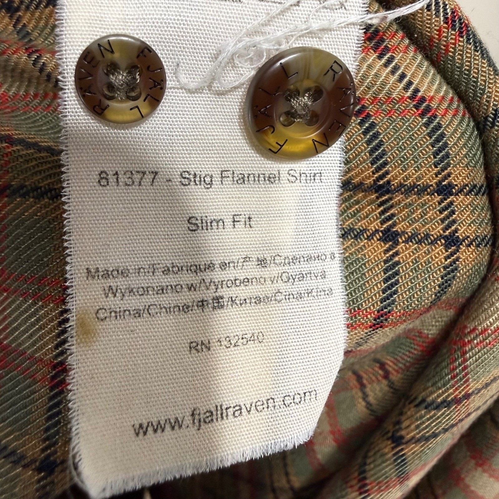 Fjallraven Fjallraven Stig Flannel Shirt Mens Medium Slim Fit Plaid Size US M / EU 48-50 / 2 - 3 Thumbnail