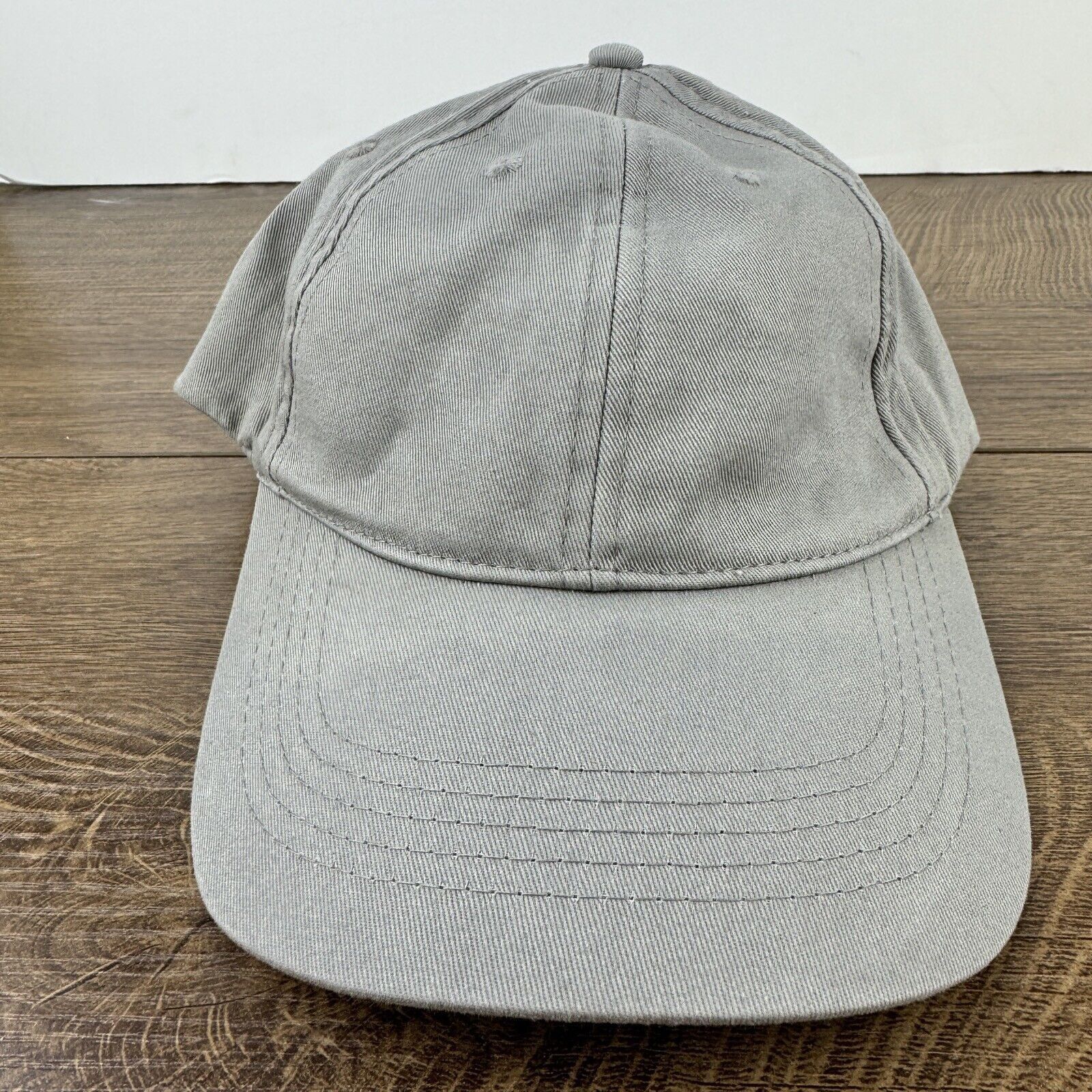 Other Plain Gray Baseball Hat Cap Gray Hat Adjustable Adult Size H Size ONE SIZE - 1 Thumbnail