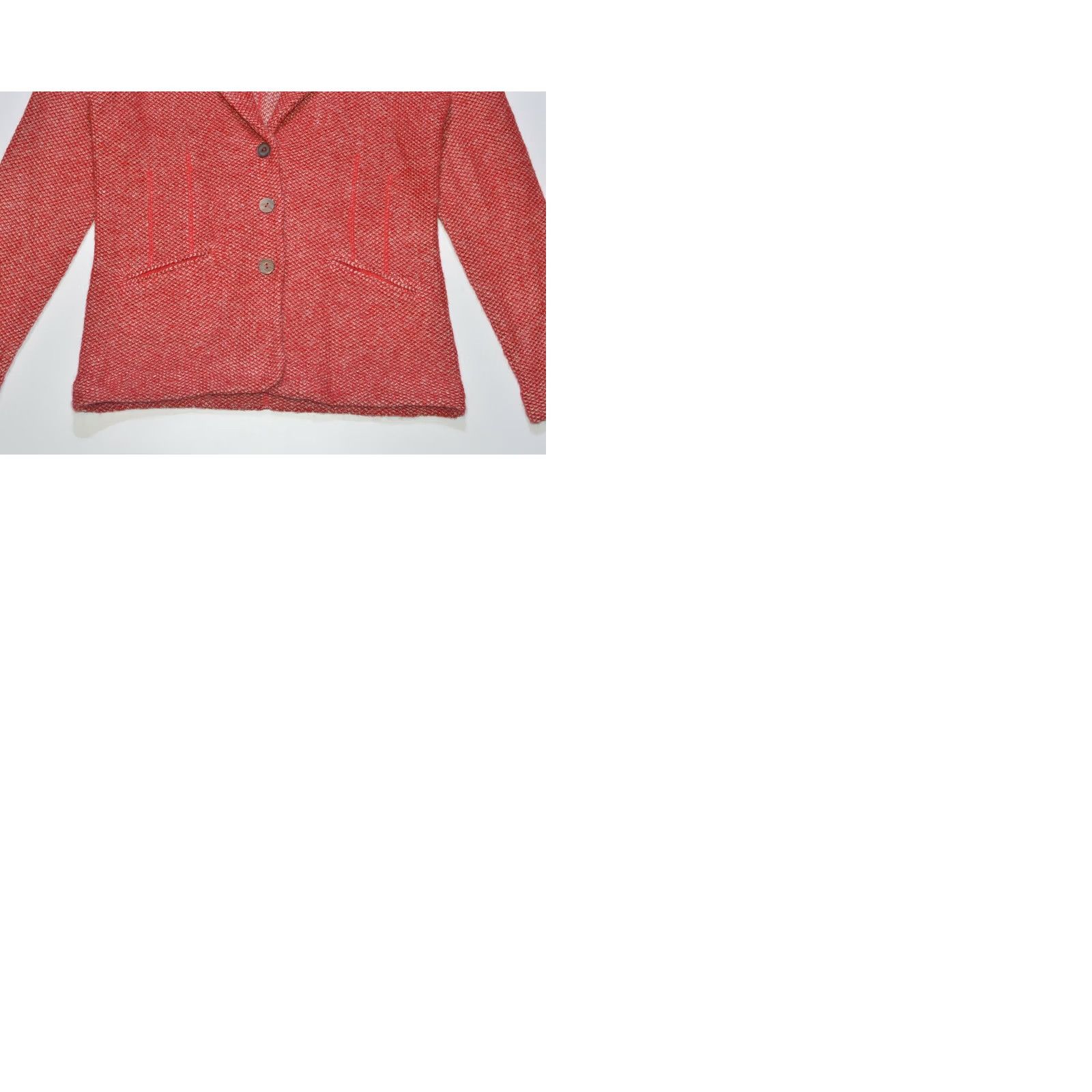 Vintage Wmns Purdey Cardigan Sweater, Red, Size L, Acrylic Mohair, CP2072, Regular, Womens Size L / US 10 / IT 46 - 9 Thumbnail