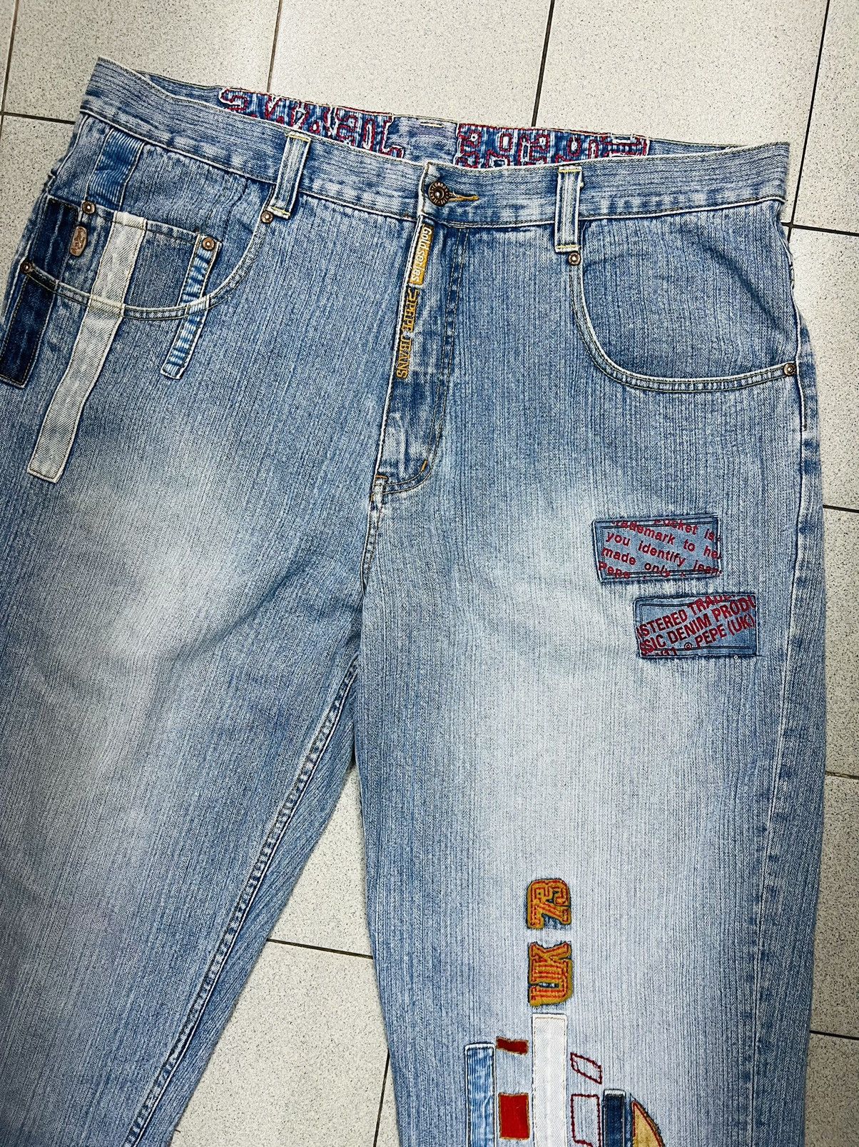 Pepe Jeans Vintage Y2K Pepe UK Goldseries Super Baggy Skater Jeans Size US 42 / EU 58 - 4 Thumbnail