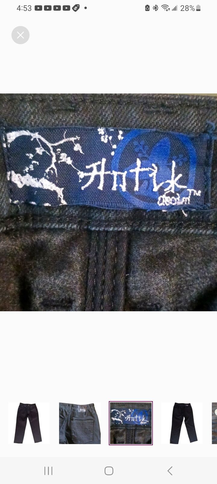 Antik Denim Antik Authentic Denim Straight leg Black Jeans-Vintage Size US 32 / EU 48 - 3 Thumbnail