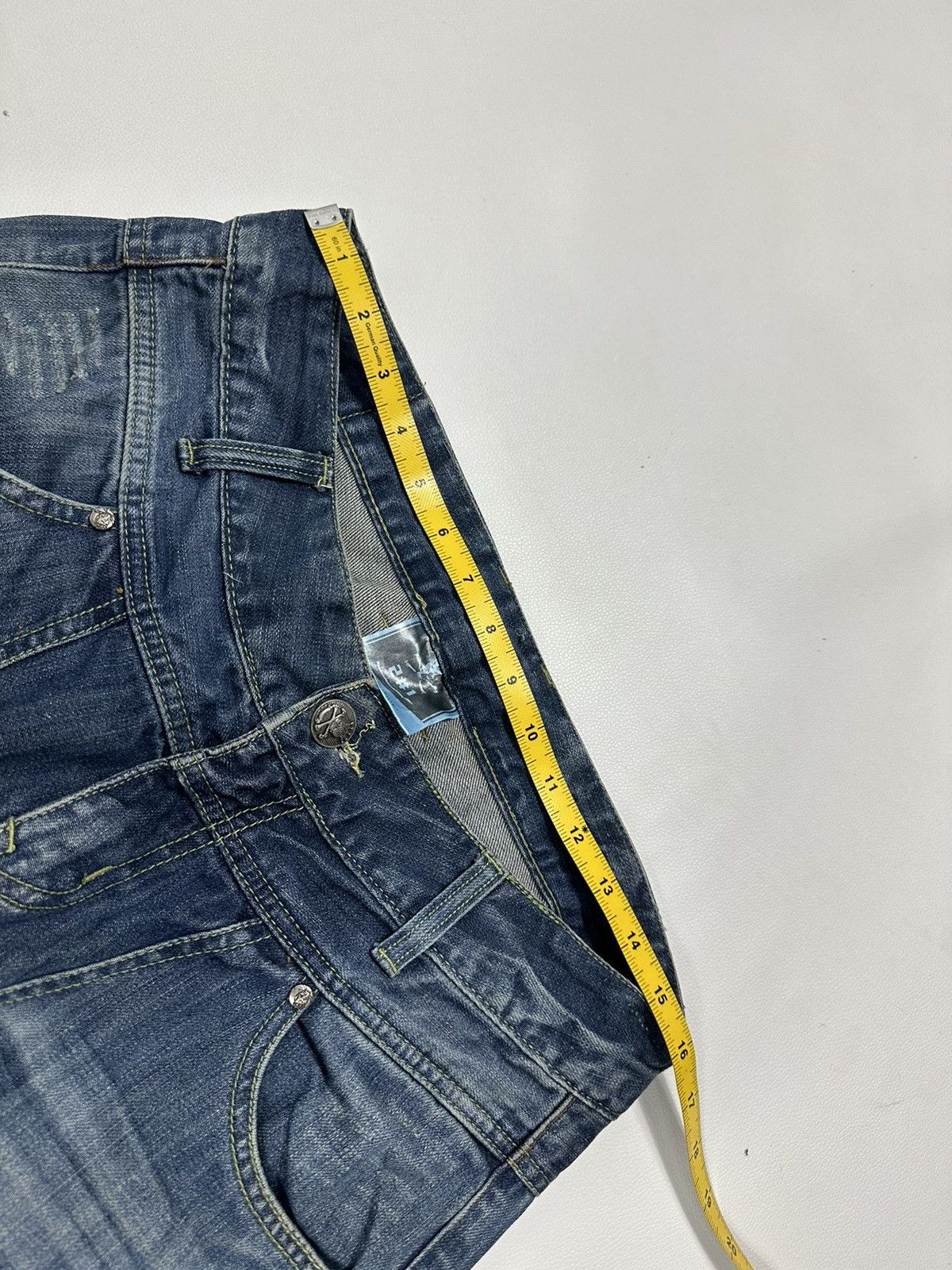 Japanese Brand 2#1 Flare Distressed Jeans Nice Split Back Pocket Size US 32 / EU 48 - 15 Thumbnail