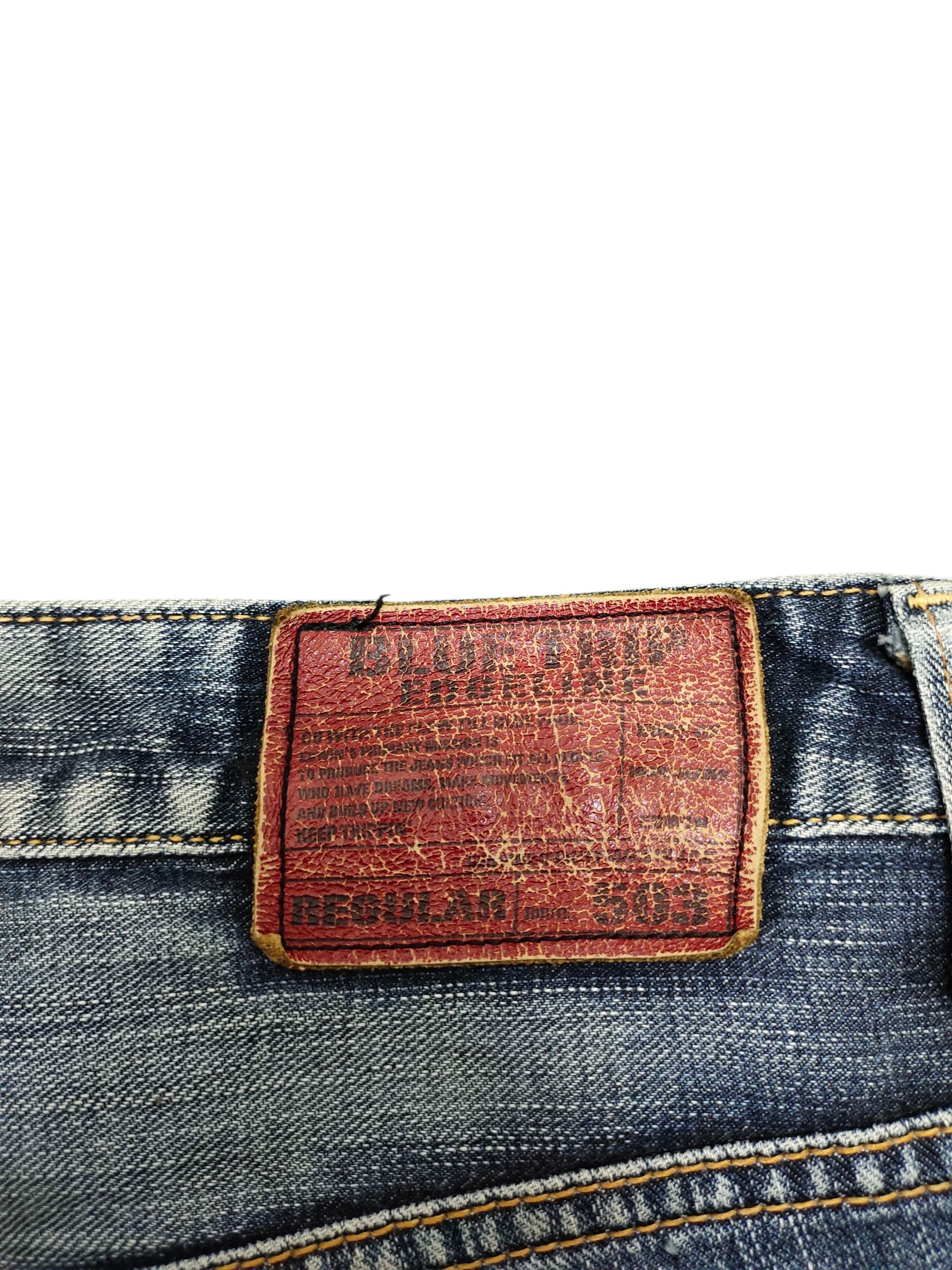 Comme des Garcons × Undercover Vintage Edwin 503 Regular Clawmark Distress Denim Jeans Size US 32 / EU 48 - 10 Thumbnail