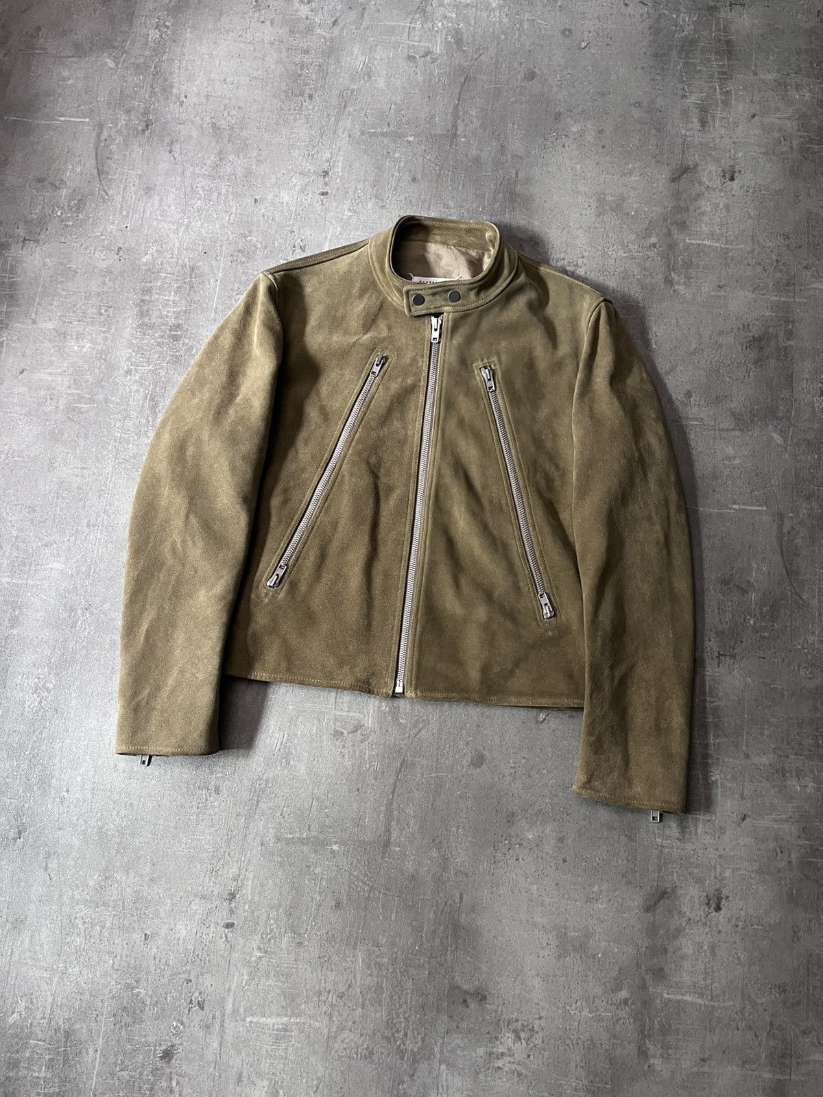 A*G様 Maison Margiela 5 zip Suede Riders Maison Margiela Maison Margiela S/S 2019 5 zip suede leather
