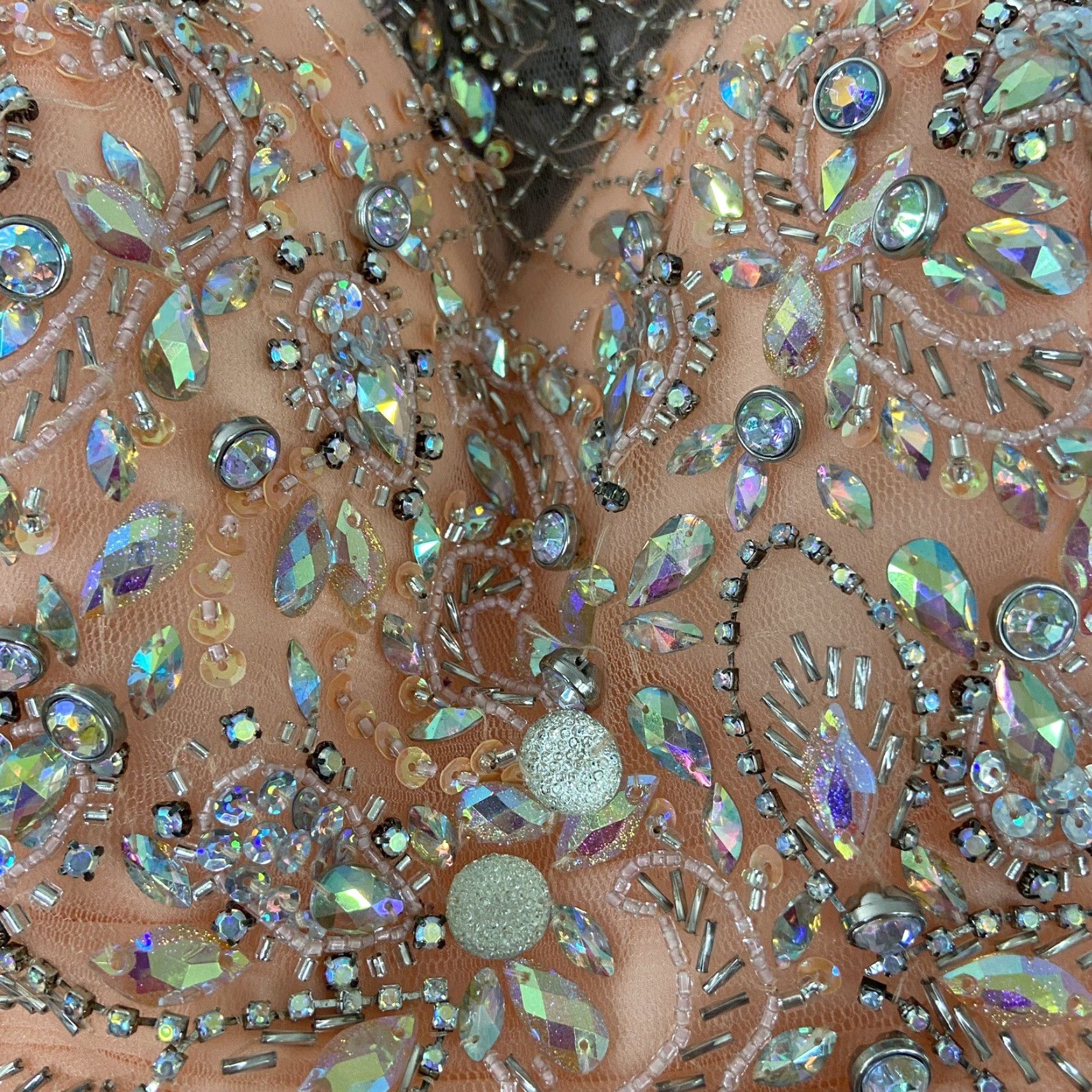 Speedo VINTAGE Aspeed USA Dress Gown Women A-Line Fit & Flare Knee Length Pink Salmon Sparkly L Womens Size L / US 10 / IT 46 - 5 Thumbnail