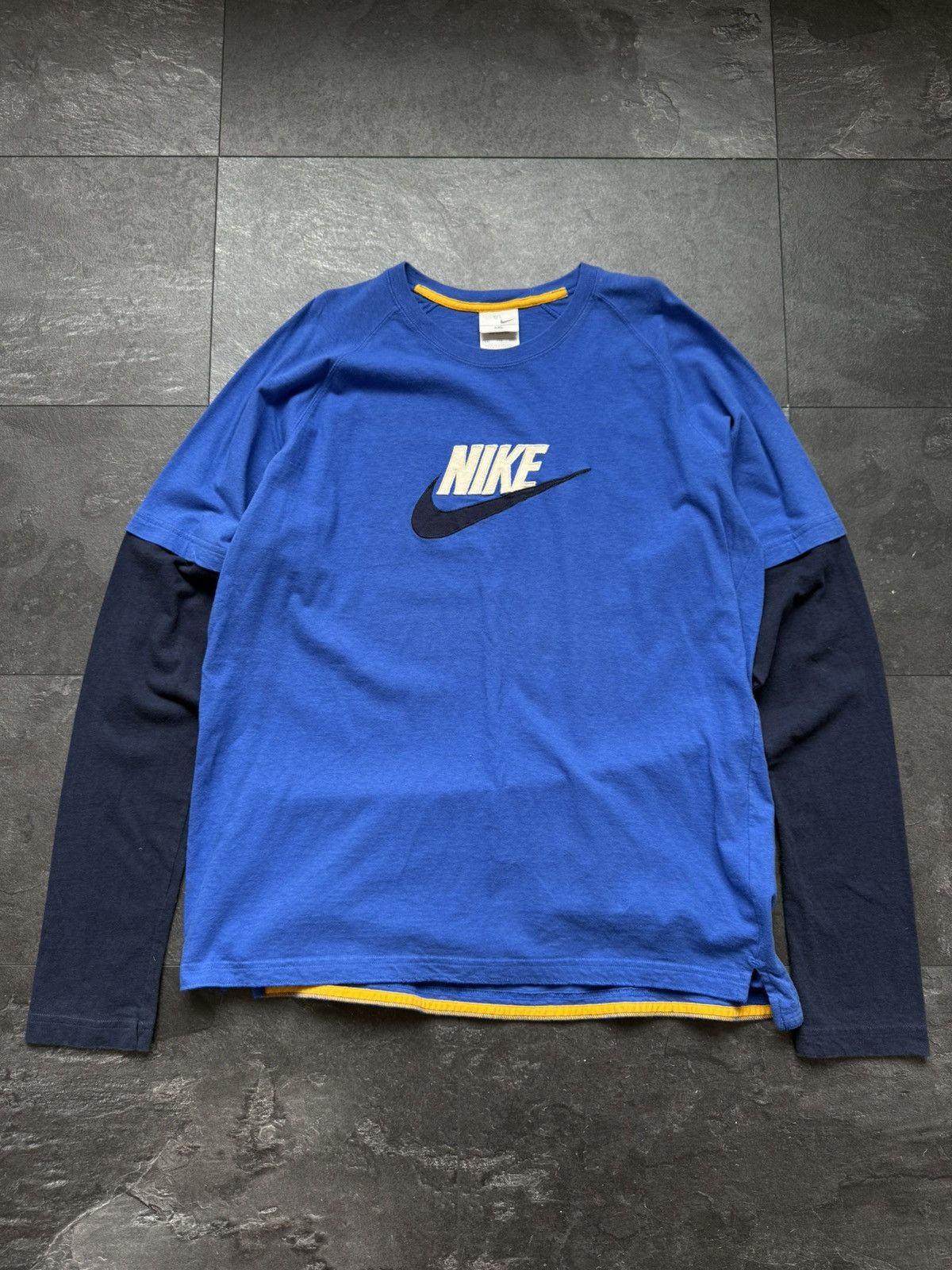 Nike × Streetwear × Vintage Vintage Nike big logo rare long sleeve Size US XXL / EU 58 / 5 - 1 Thumbnail