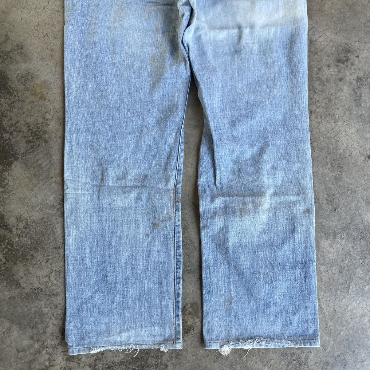 Wrangler 🔥Vintage Wrangler Stoned Washed Ripped Distress Denim Jeans Size US 33 - 6 Thumbnail
