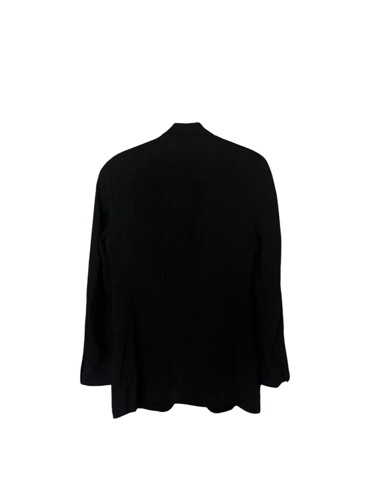 Emporio Armani Vintage Rare 1973 Emporio Armani Stripe Black Men Blazer Size 46S - 3 Thumbnail