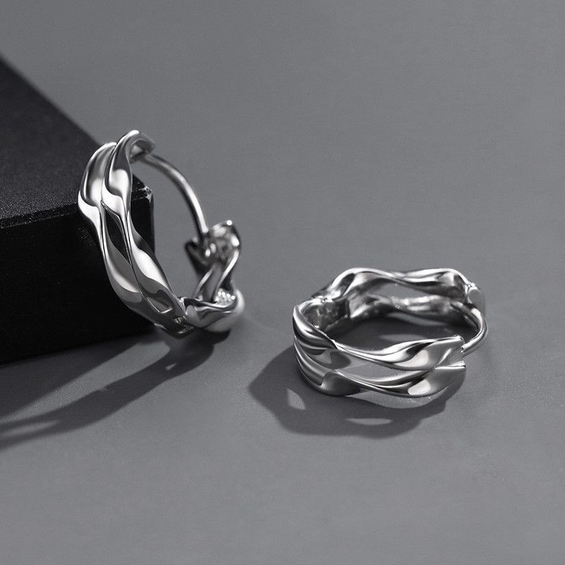 Jewelry × Sterling Silver Vintage Earrings One Pairs Chrome Jewelry Size ONE SIZE - 2 Thumbnail