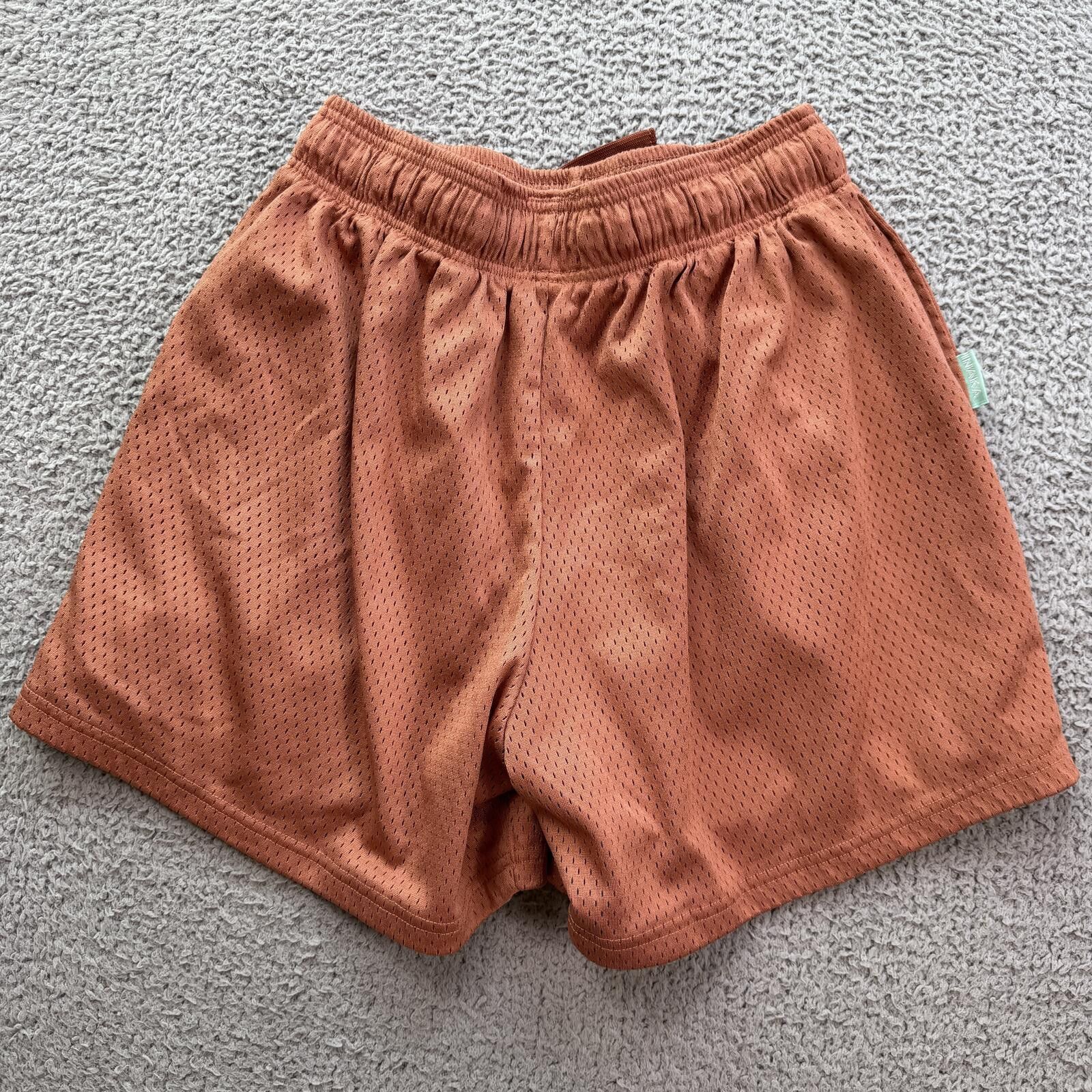 Other Inaka Power Mesh Shorts Mens M Orange Chenille Logo Gym IP Size US 32 / EU 48 - 2 Thumbnail