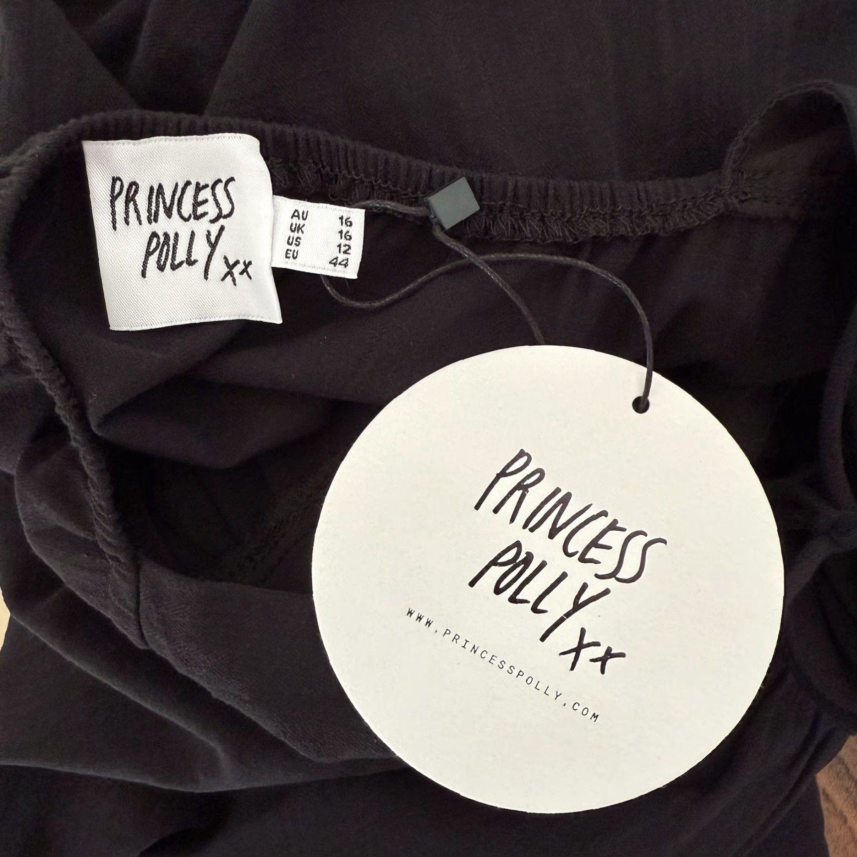 PRINCESS POLLY VINTAGE Princess Polly Chelsea Maxi Dress Black Tiered Dress 12 Womens Summer Party Bohemian Velvet? Size XL / US 12-14 / IT 48-50 - 5 Thumbnail