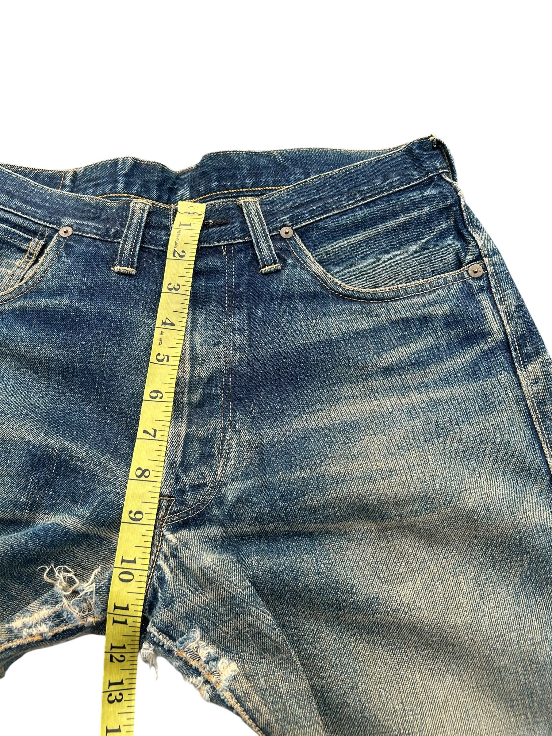 Avirex × Kapital × Vintage Vintage Avirex Selvedge Button 13star Distressed Denim Jeans Size US 31 - 19 Thumbnail