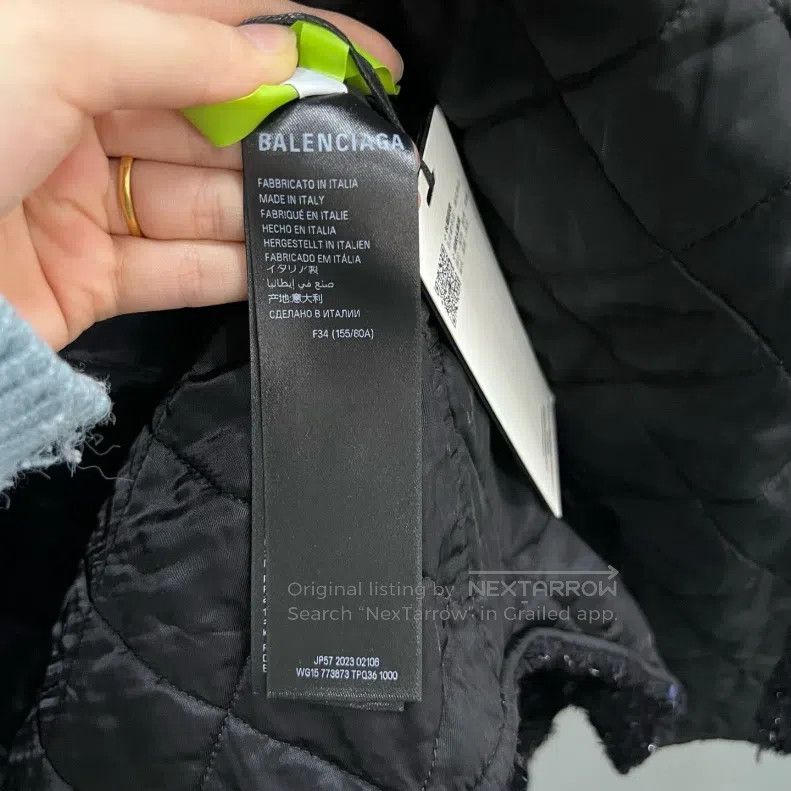 Balenciaga Balenciaga Sequined Cotton Jacket Size XXS / US 00 / IT 34 - 4 Thumbnail