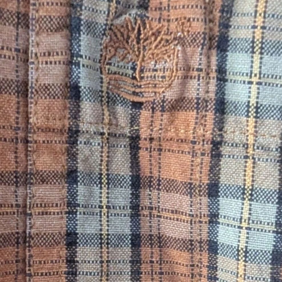 Timberland Timberland Shirt Mens Plaid Long Sleeve Button-Down Orange Tan Green Size M Size US M / EU 48-50 / 2 - 3 Thumbnail