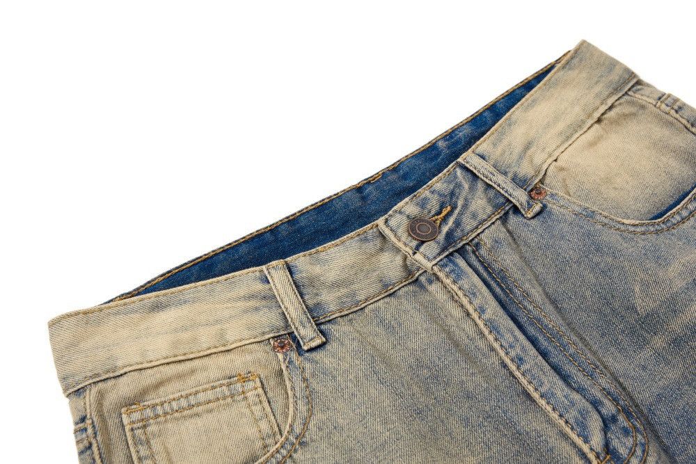 Vintage American loose men's washed distressed straight ripped jeans Size US 32 / EU 48 - 6 Thumbnail