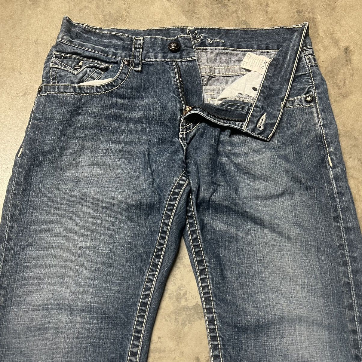 Affliction × Ed Hardy × JNCO Vintage Y2K JNCO Straight-Leg Embroidered Denim Jeans Size US 34 / EU 50 - 7 Thumbnail