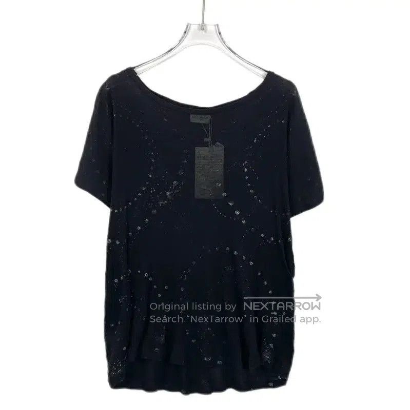 Yves Saint Laurent YSL Black Cotton T-Shirt for Women . Size XS / US 0-2 / IT 36-38 - 1 Thumbnail