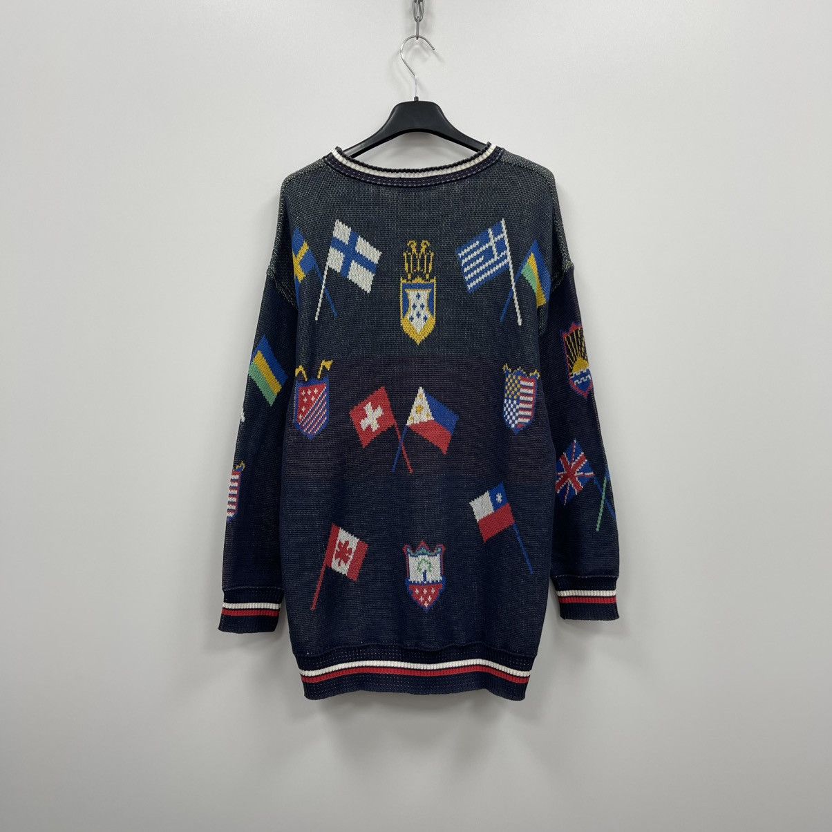 Bogner Bogner Flags Printed Cotton Knit Vintage Sweater Women’s Size S / US 4 / IT 40 - 3 Thumbnail