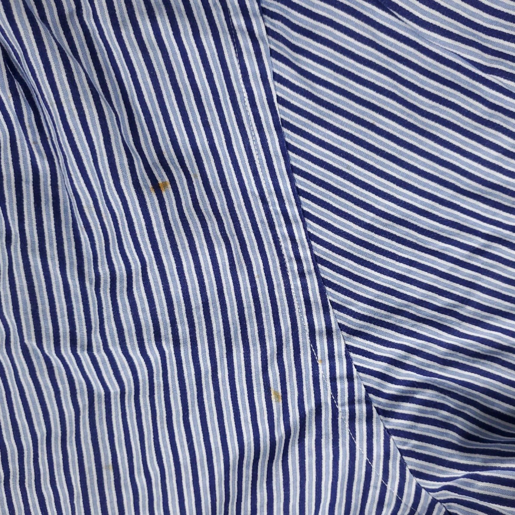 Tommy Bahama Tommy Bahama Shirt Mens Dress Shirt Striped Blue 100% Cotton Long Sleeve Button Up 17 Size 46R - 4 Thumbnail