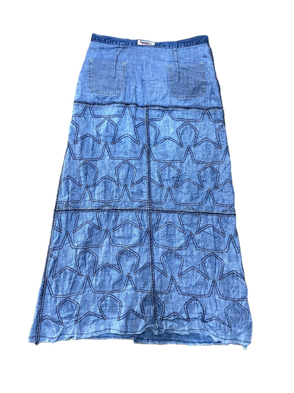 Hysteric Glamour × Vintage Vintage Hysteric Glamour Star Denim Skirt Size 28" / US 6 / IT 42 - 3 Thumbnail