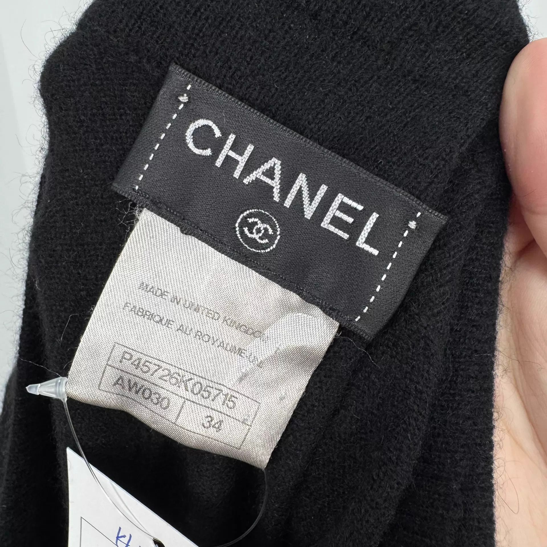 Chanel Chanel Black Cashmere Knit Pants 34 Drawstring Missing 98N Size 25" / US 0 / IT 36 - 6 Thumbnail