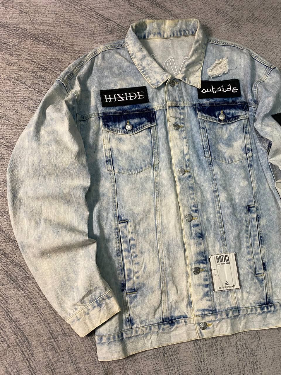 Japanese Brand Koda Kumi Live Tour 2017 W FACE Distressed Denim Jacket Size US L / EU 52-54 / 3 - 3 Thumbnail