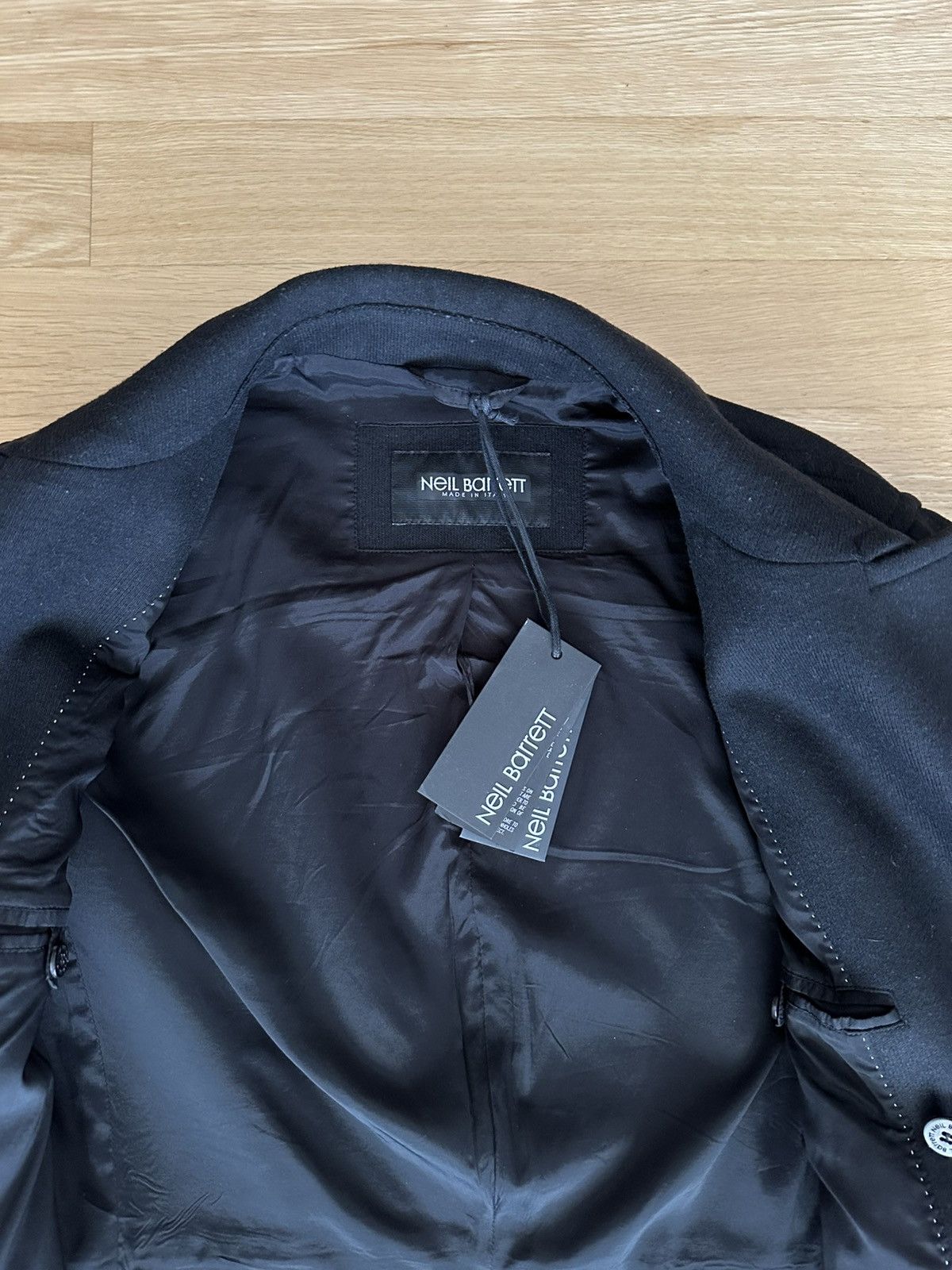Neil Barrett Minimalist Double-Breasted Coat Black Medium Size US M / EU 48-50 / 2 - 9 Thumbnail