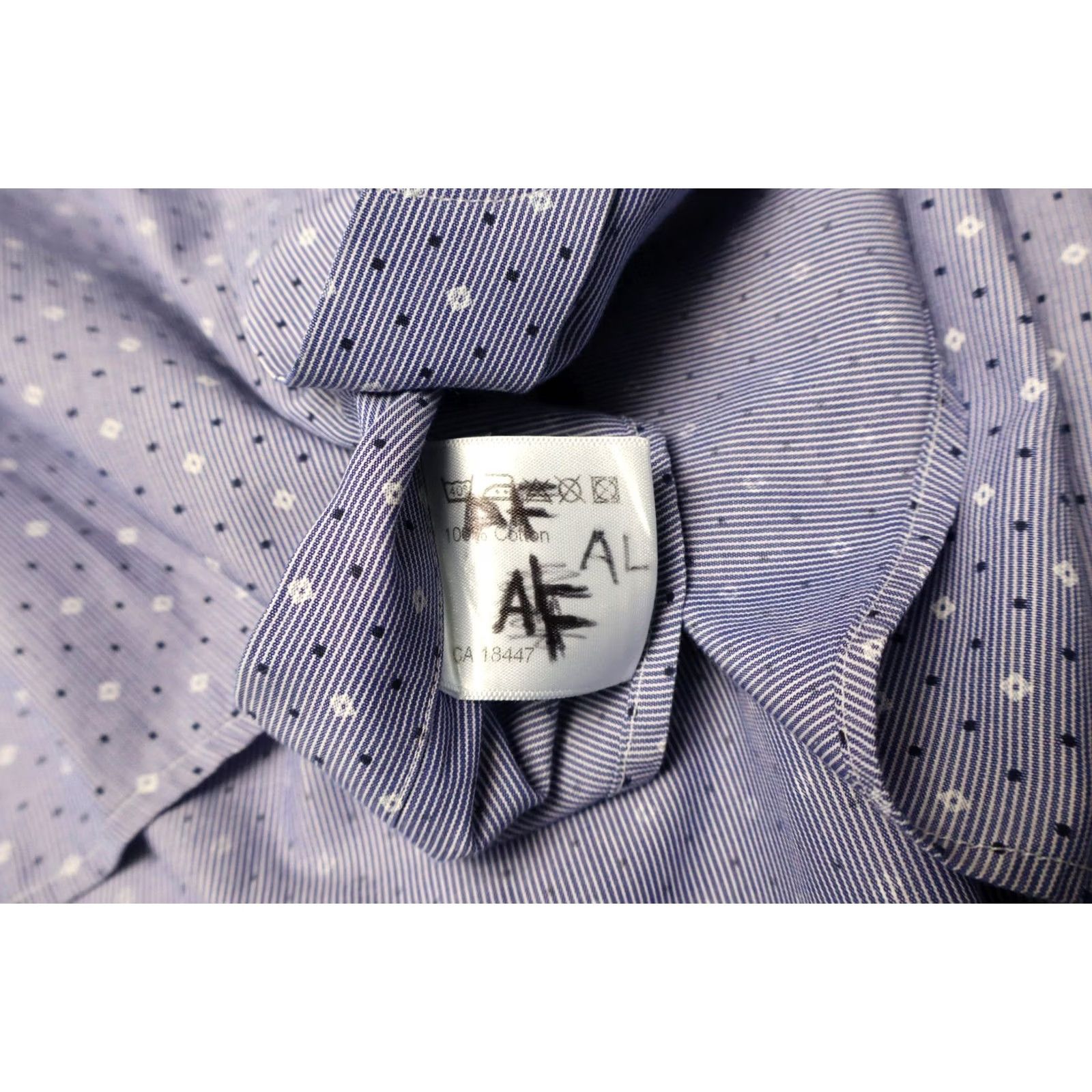 Vintage STENSTROMS Slimline Shirt Men's Blue Patterned Collared Button-Up 15/38 Size US M / EU 48-50 / 2 - 6 Thumbnail