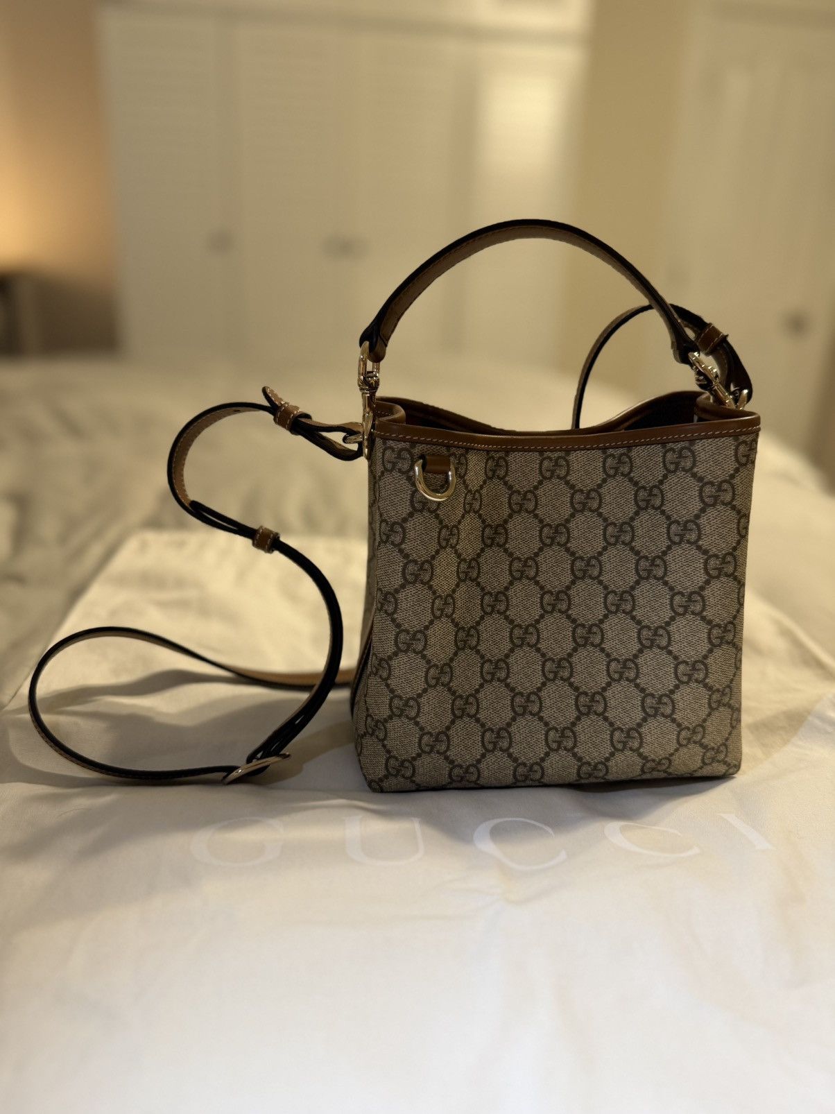 Gucci GG Emblem small bucket bag Size ONE SIZE - 1 Thumbnail