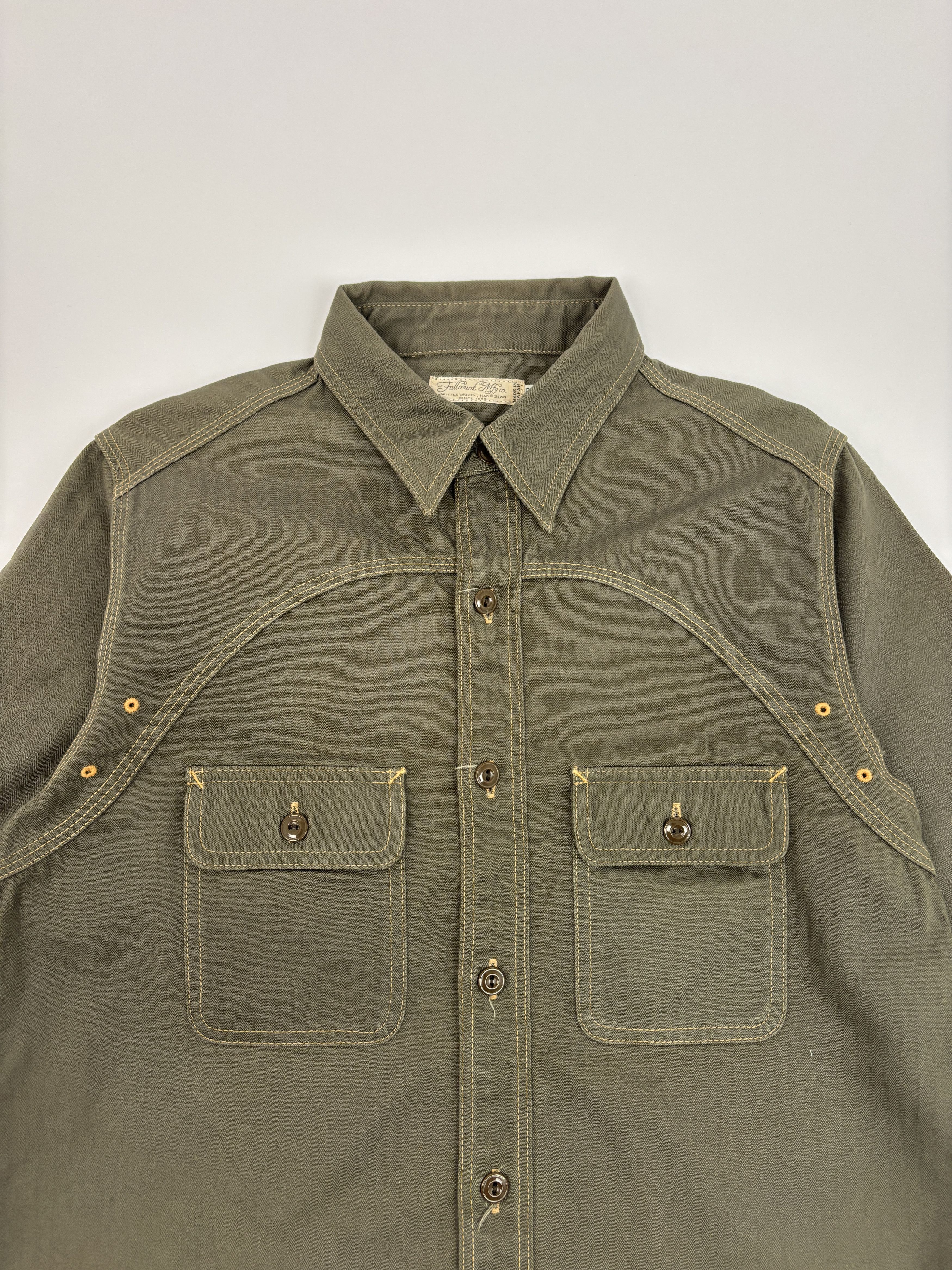 Full Count & Co. Fullcount Herringbone Work Shirt Size US M / EU 48-50 / 2 - 6 Thumbnail