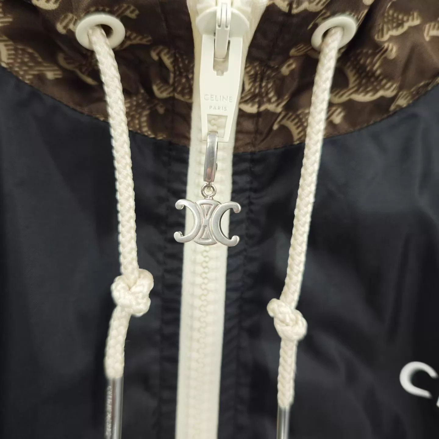 Celine Celine Triomphe Monogram Hooded Zip Jacket Sz48 Size US M / EU 48-50 / 2 - 3 Thumbnail