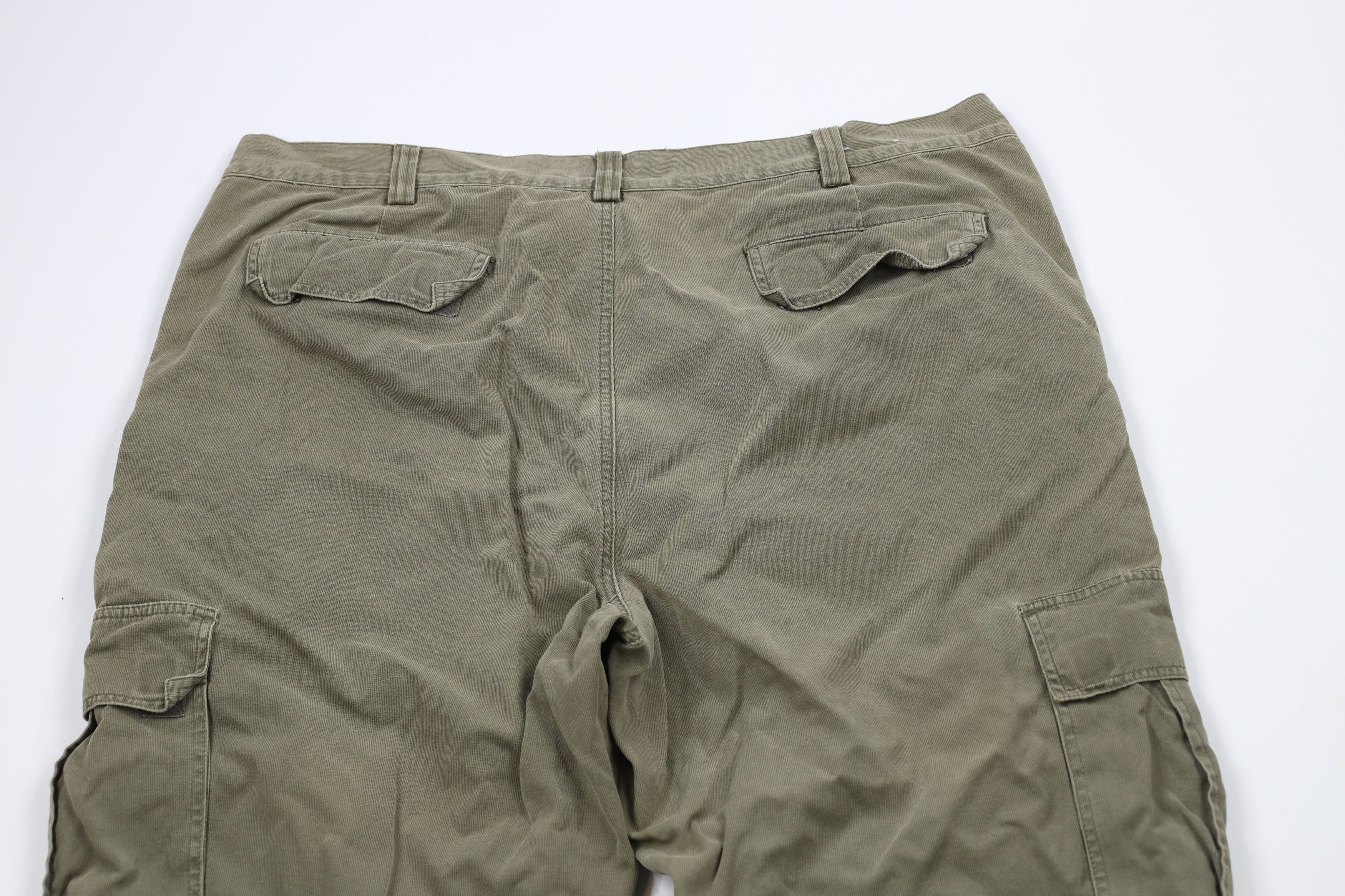 Vintage Vintage 90s Y2K Streetwear Baggy Wide Leg Cargo Pants Green Size US 42 / EU 58 - 13 Thumbnail