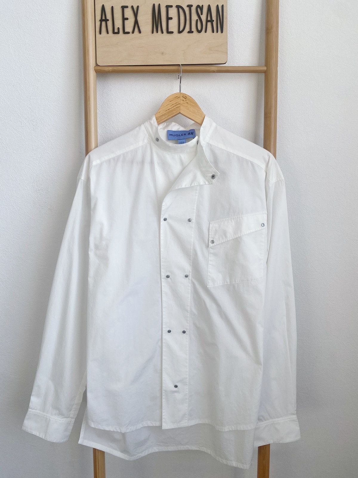 Mugler Mugler x H&M Double-breasted Poplin Shirt Size XL Size US XL / EU 56 / 4 - 8 Thumbnail