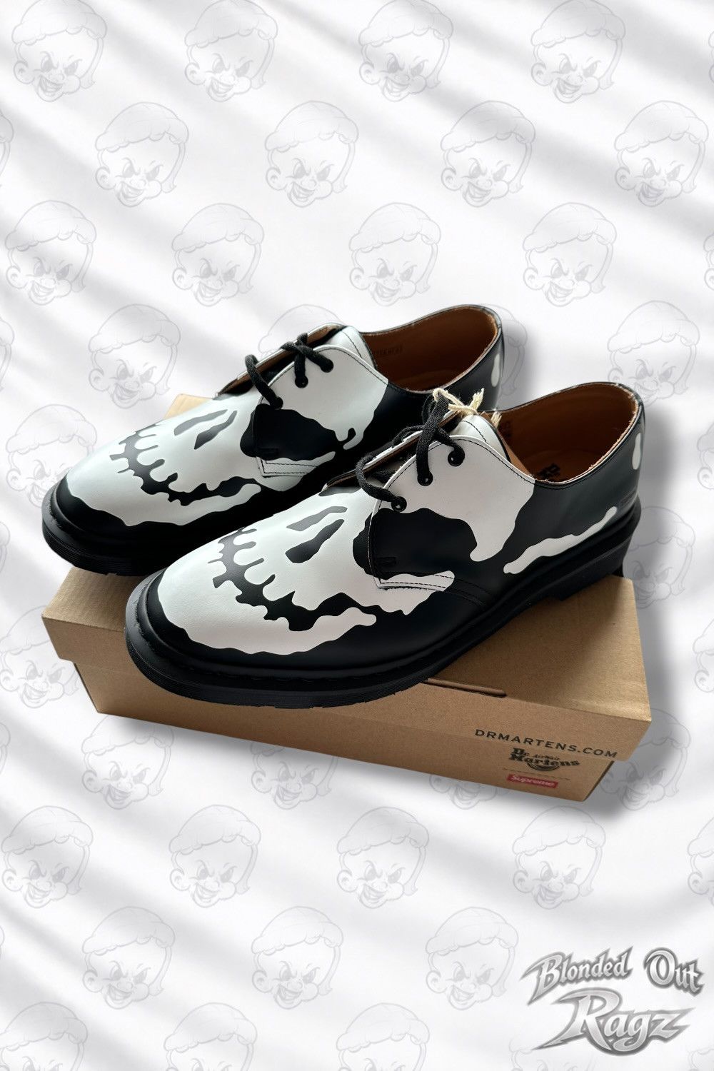Dr. Martens × Supreme FW25 Supreme x Dr. Martens 1461 3-Eye Shoe Black Skull Size US 12 / EU 45 - 1 Thumbnail