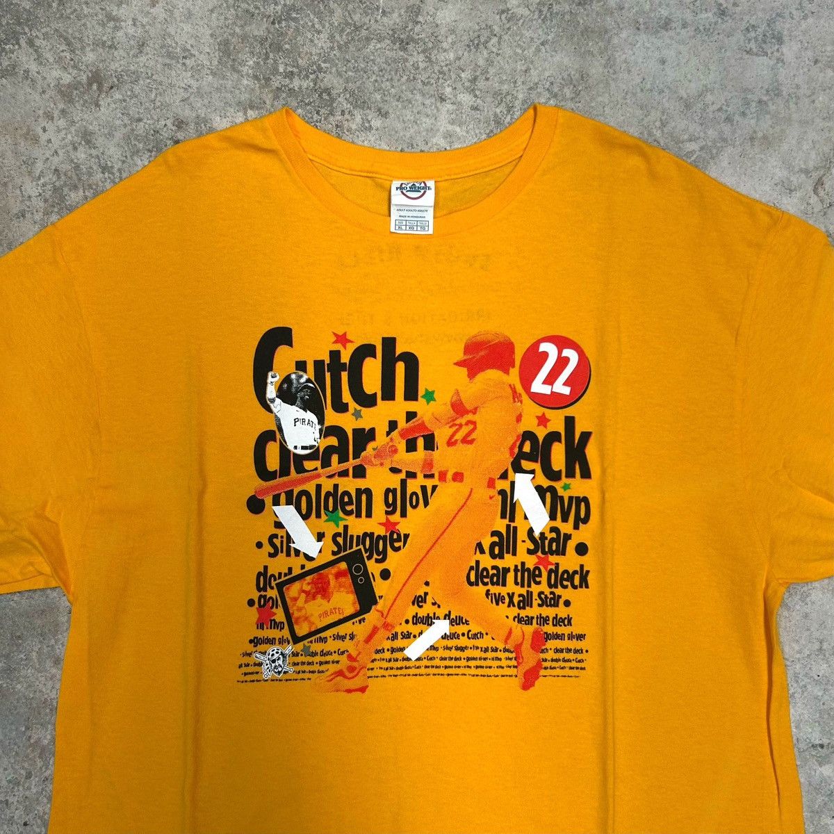 Delta 2015 Delta Andrew McCutchen “Cutch” Yellow T-Shirt Size US XL / EU 56 / 4 - 1 Thumbnail
