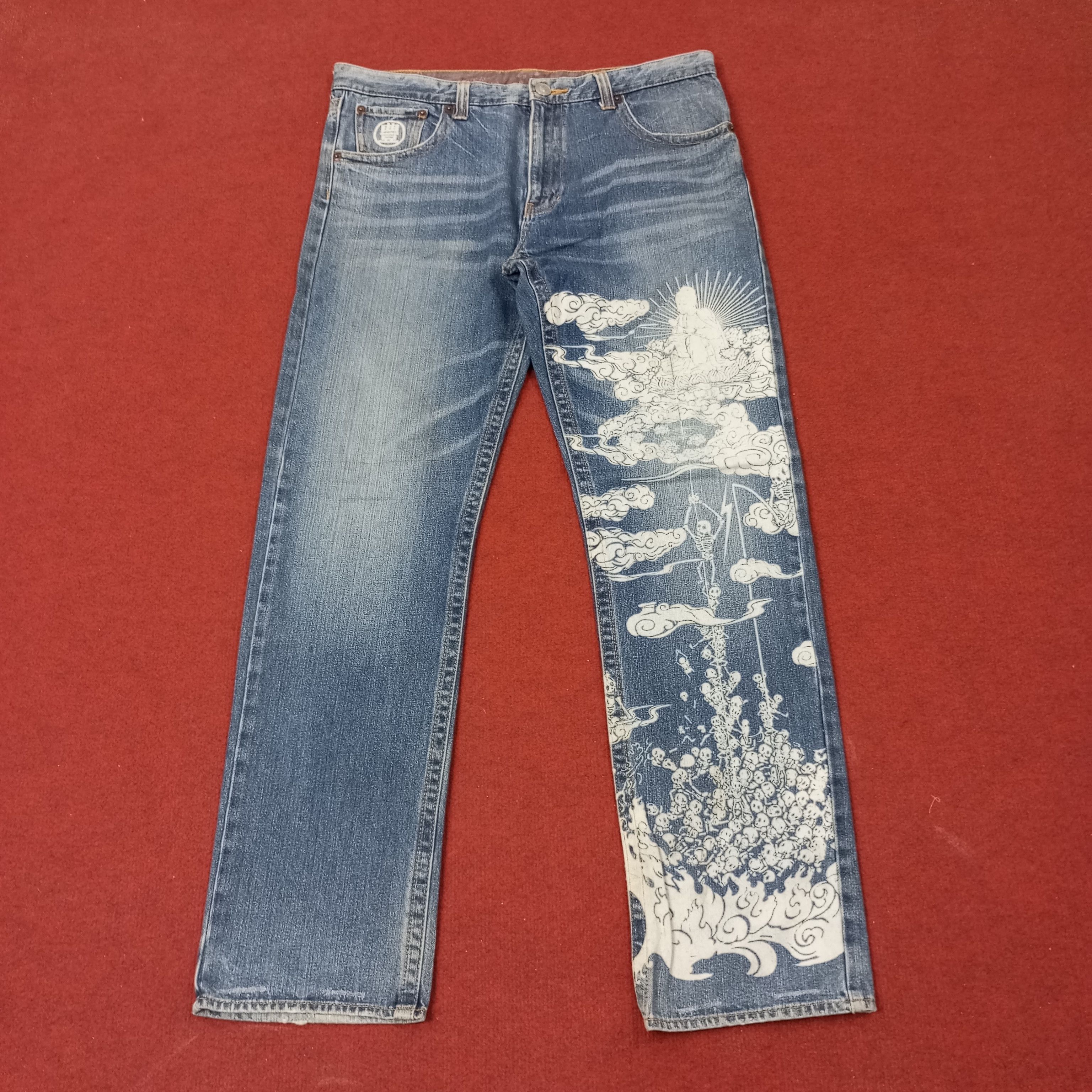 Japanese Brand Japanese Fashion Streetwear Style Art Design Jeans c252n24 Size US 36 / EU 52 - 1 Thumbnail