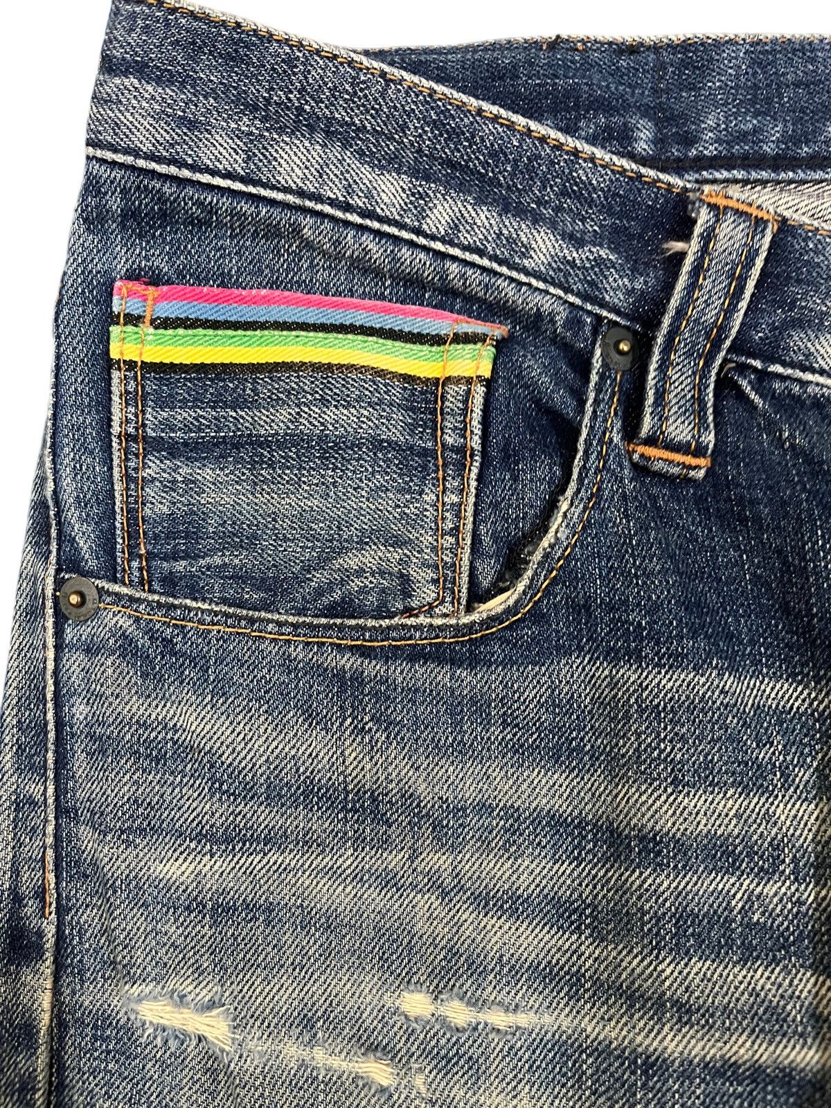 Paul Smith × R.Newbold × Yasuyuki Ishii Vintage R.Newbold Selvedge Distressed Denim Size US 31 - 5 Thumbnail