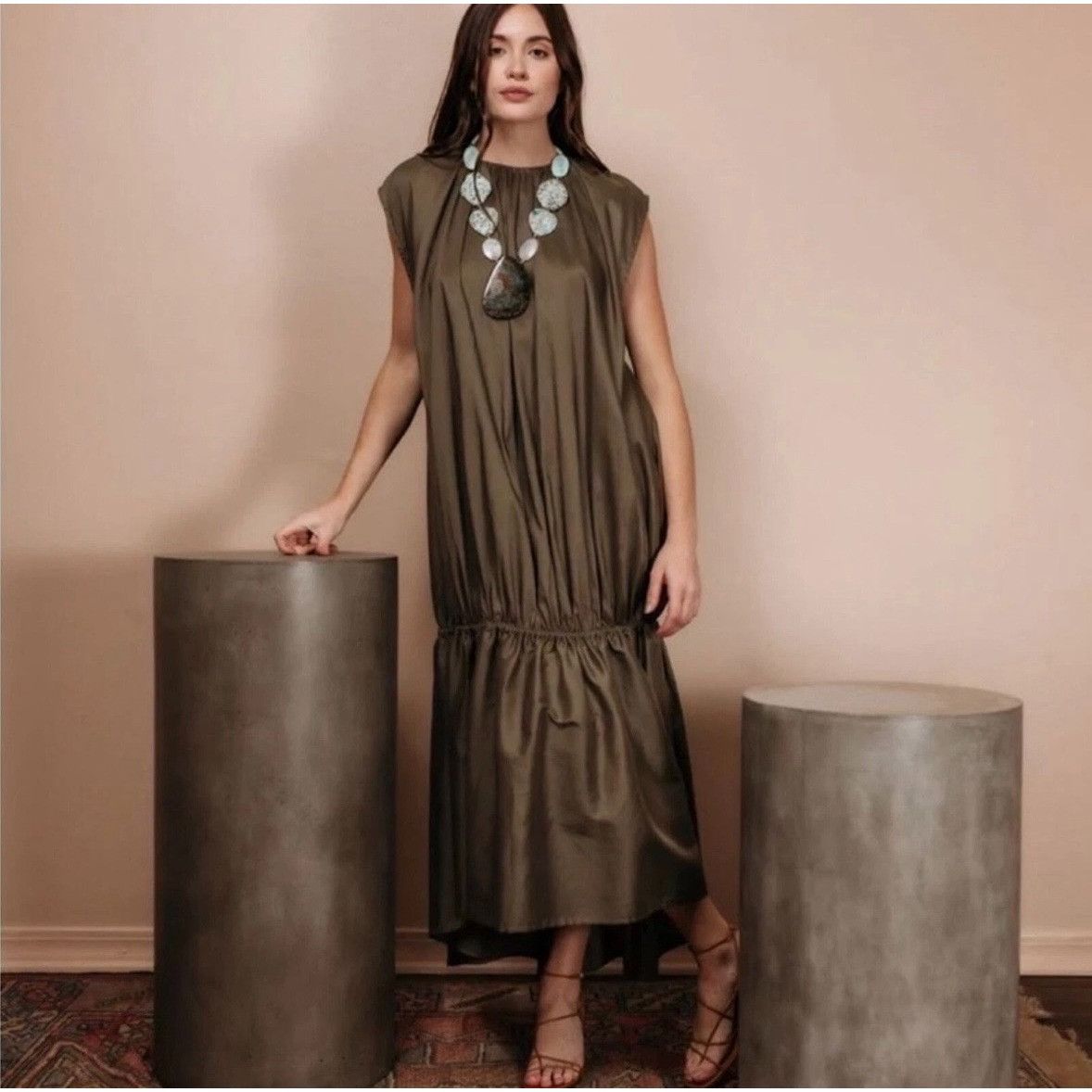 slim fit dress slacks TOTEME – Frayed Midi Dress Mujer 721-000788 01 main image 0