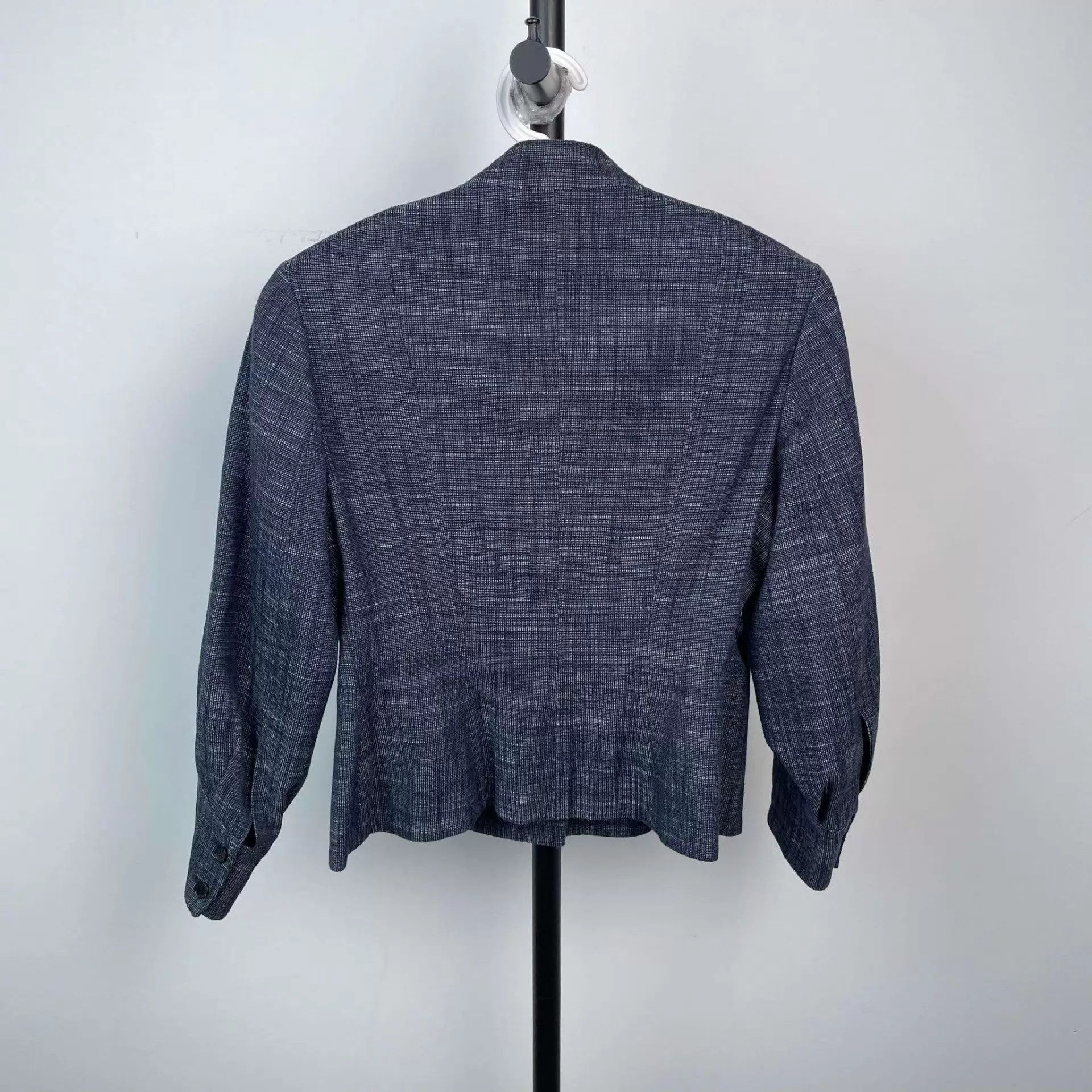 Dior Dior 95 New Linen Stand Collar Waist Blue Jkt 36 Size XS / US 0-2 / IT 36-38 - 2 Thumbnail