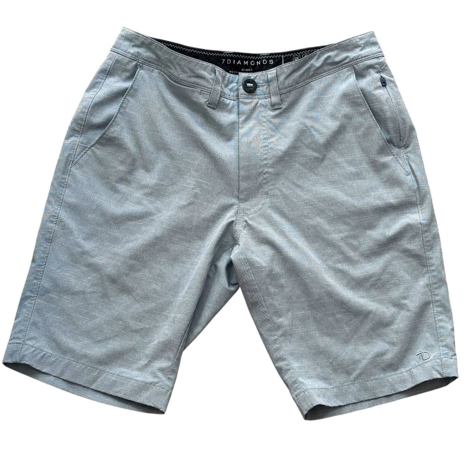 7Diamonds 7 Diamonds Golf Shorts Performance Stretch Blue Men's 29x10 Size US 29 - 1 Thumbnail