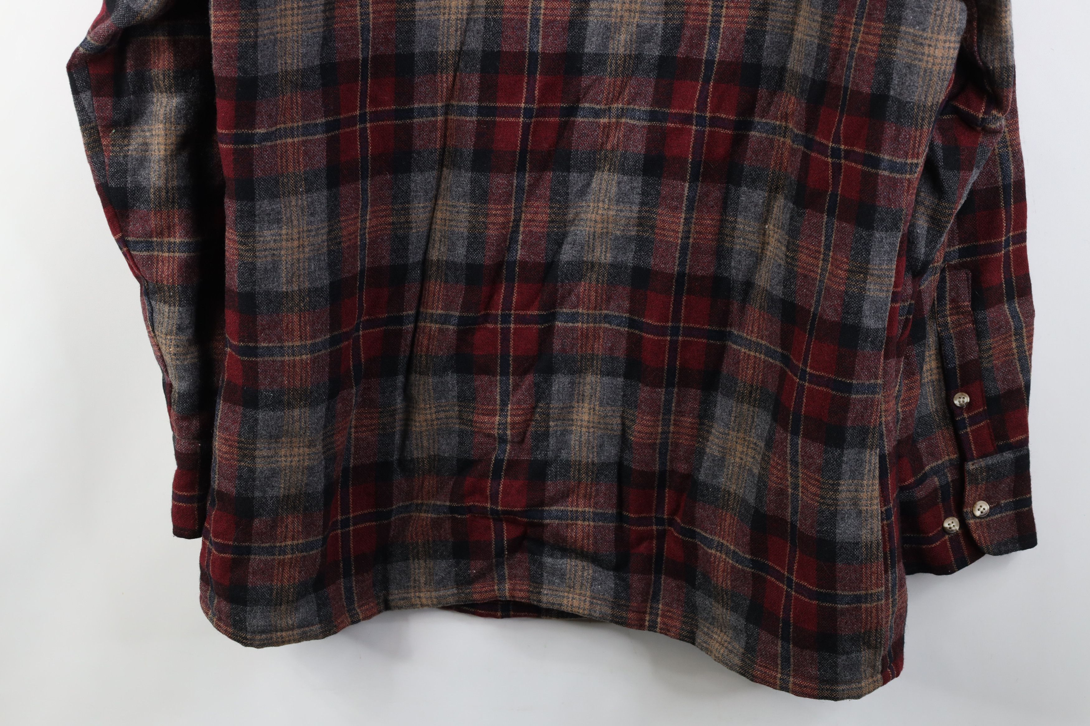 Vintage Vintage 70s Streetwear Wool Blend Shirt Jacket Jac Plaid Size US L / EU 52-54 / 3 - 14 Thumbnail