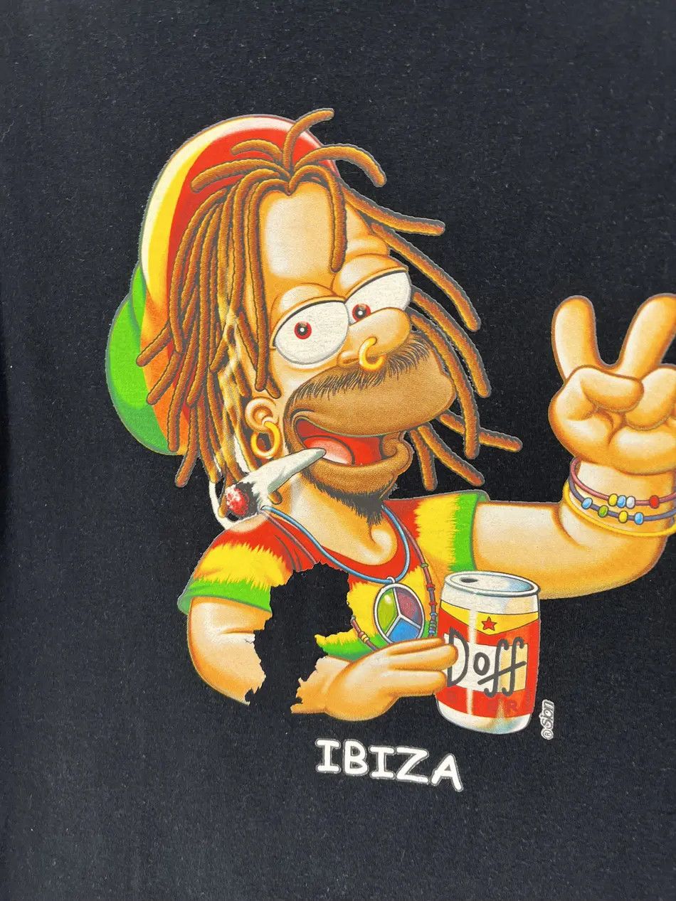 Bob Marley Vintage Y2K Homer Bob Marley The Simpsons T-Shirts Size US L / EU 52-54 / 3 - 3 Thumbnail