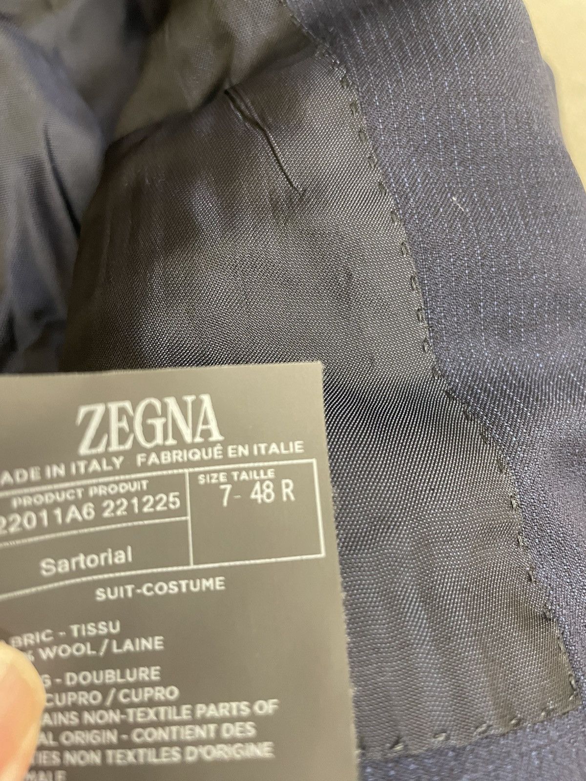 Z Zegna Zegna Multi-Season Suit Jacket Size 48R - 9 Thumbnail