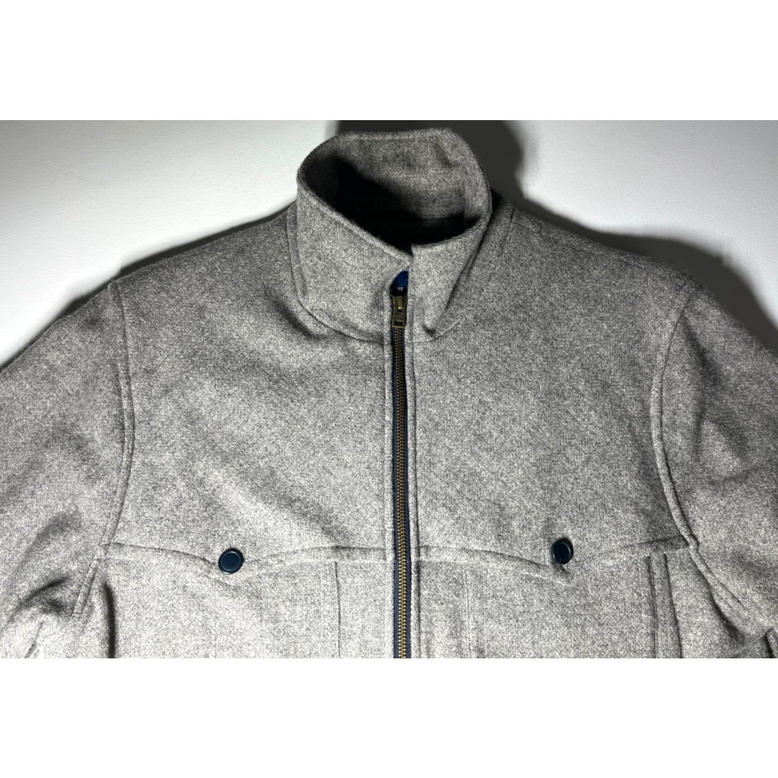 Faconnable VINTAGE Façonnable Jacket Mens Full Zip 100% Wool Gray Large Wool Tweed City Classic Designer Pockets Winter Fall Spring Business Casual Travel Mens Size US L / EU 52-54 / 3 - 6 Thumbnail