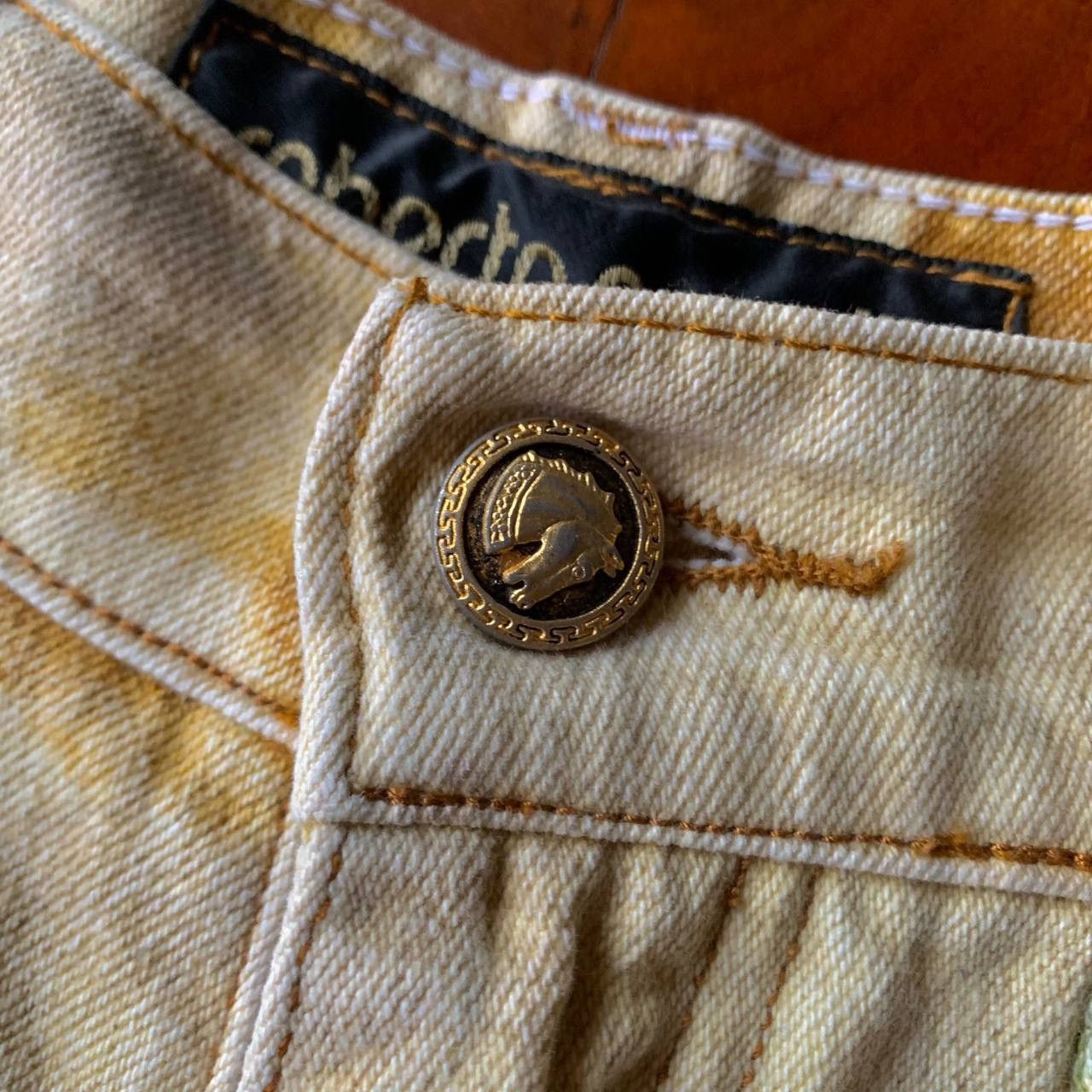 Roberto Cavalli Vintage 1990’s Roberto Cavalli Renaissance Denim Jeans Pants Size US 32 / EU 48 - 12 Thumbnail