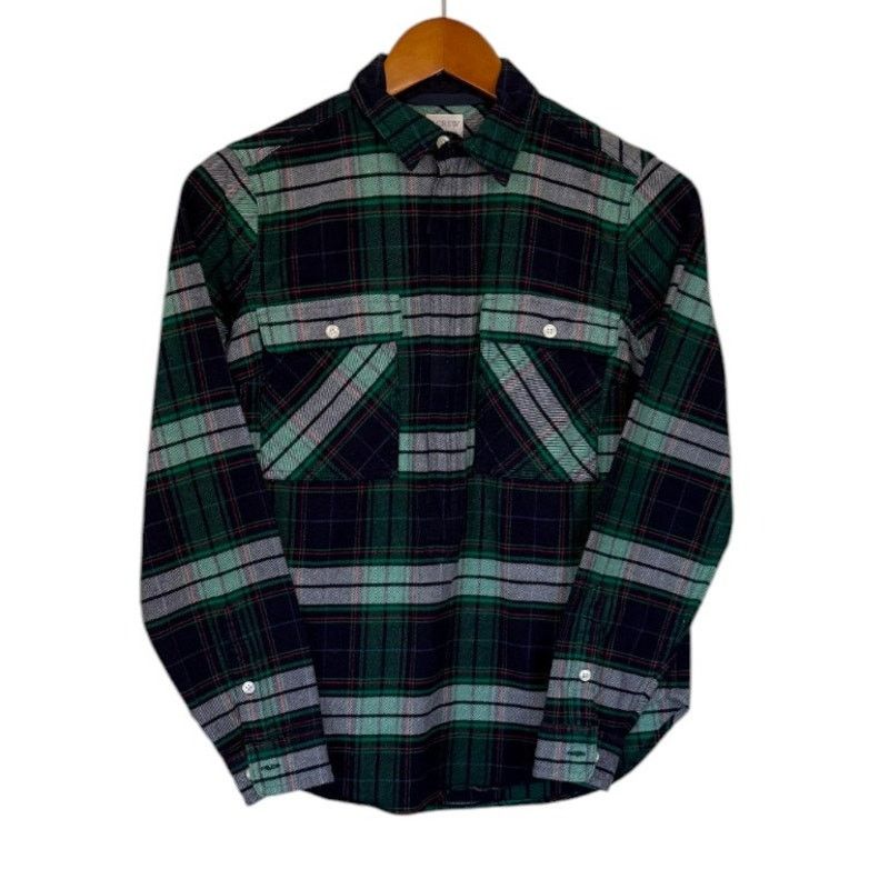 J.Crew J.Crew Top Women XX Small Green Blue Buffalo Plaid Cotton Size XXS / US 00 / IT 34 - 1 Thumbnail