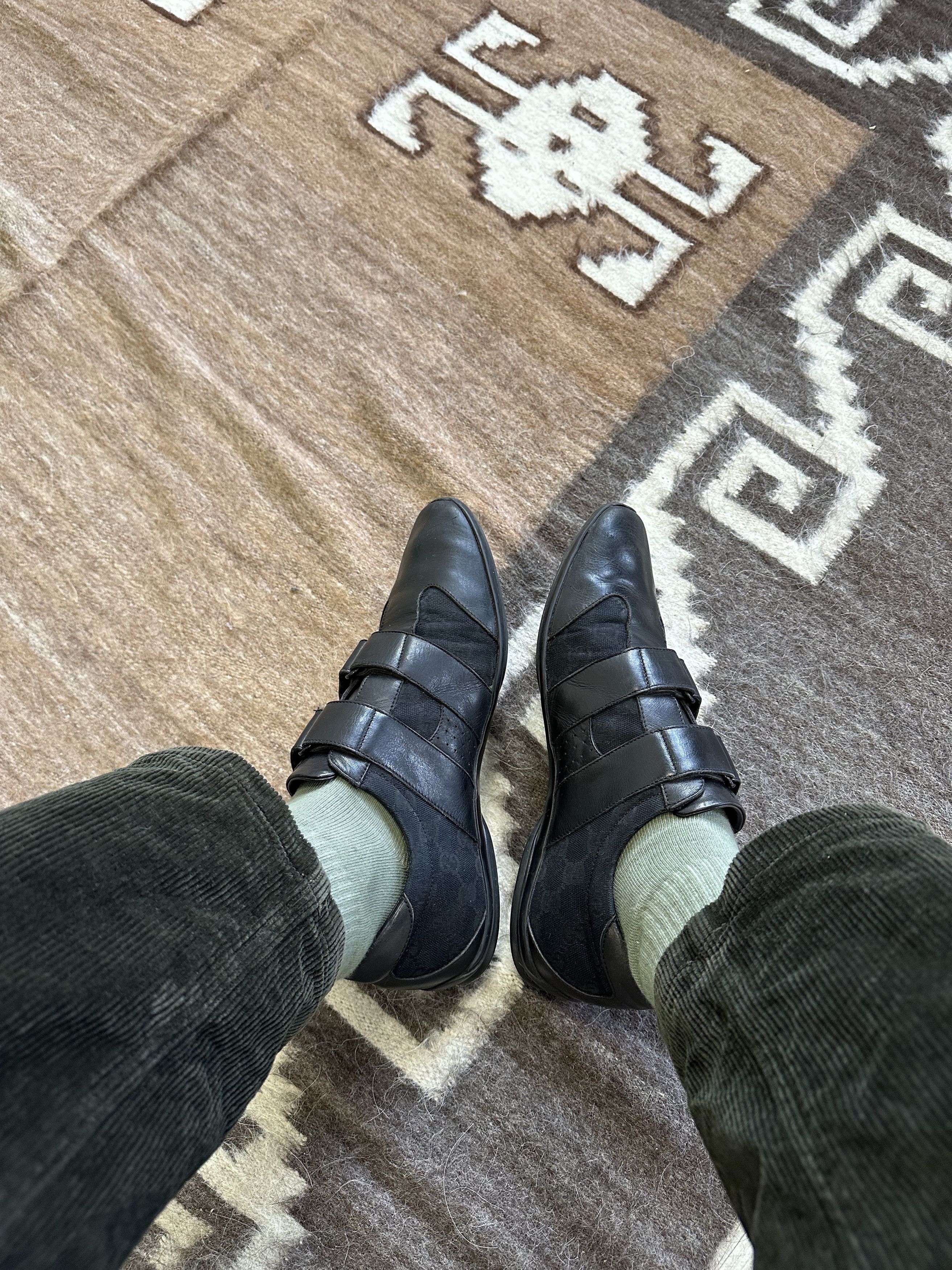Designer × Gucci Gucci Monogram Vintage y2k Velcro Trainers Sneakers 5935AC Size US 8.5 / EU 41-42 - 10 Thumbnail